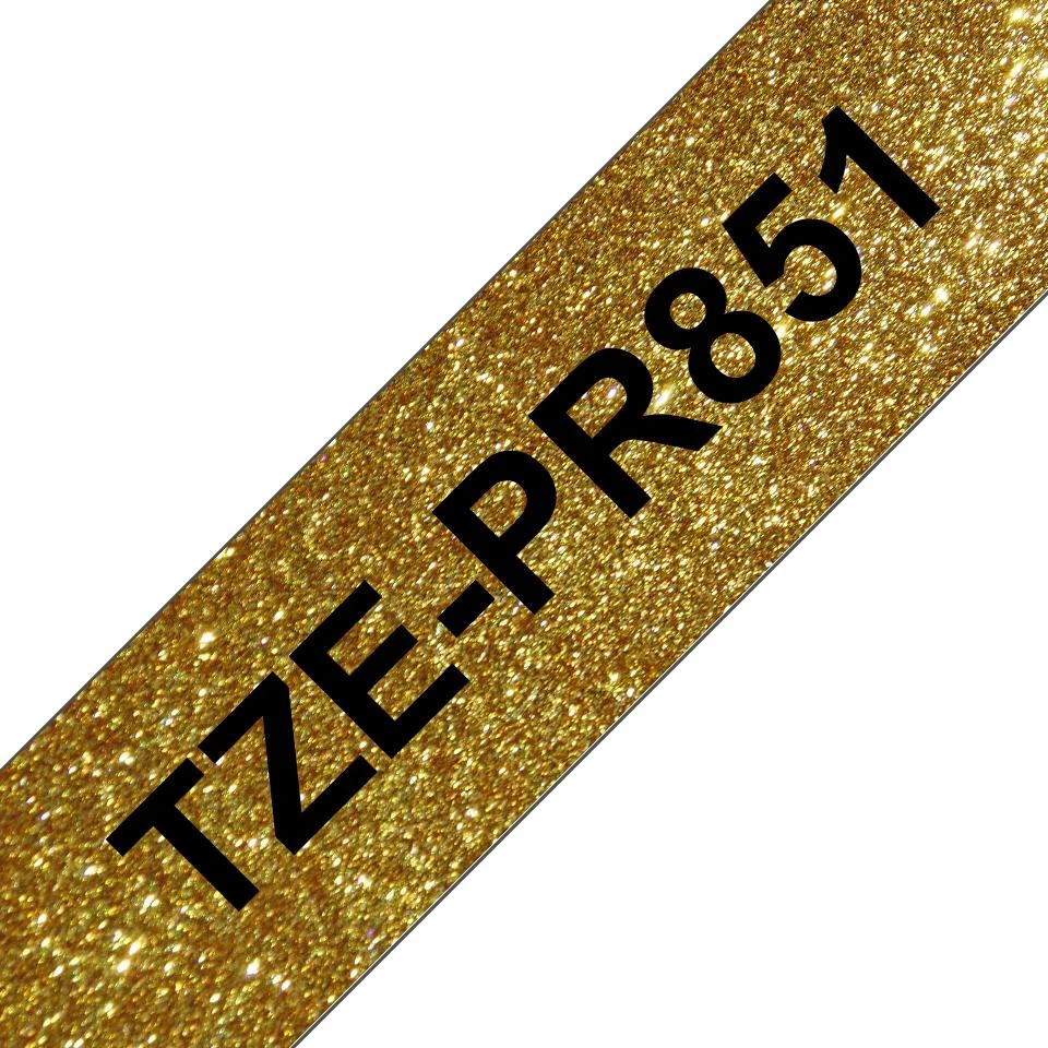 BROTHER TZE-PR851 24 Juodas ON GOLD TAPE
