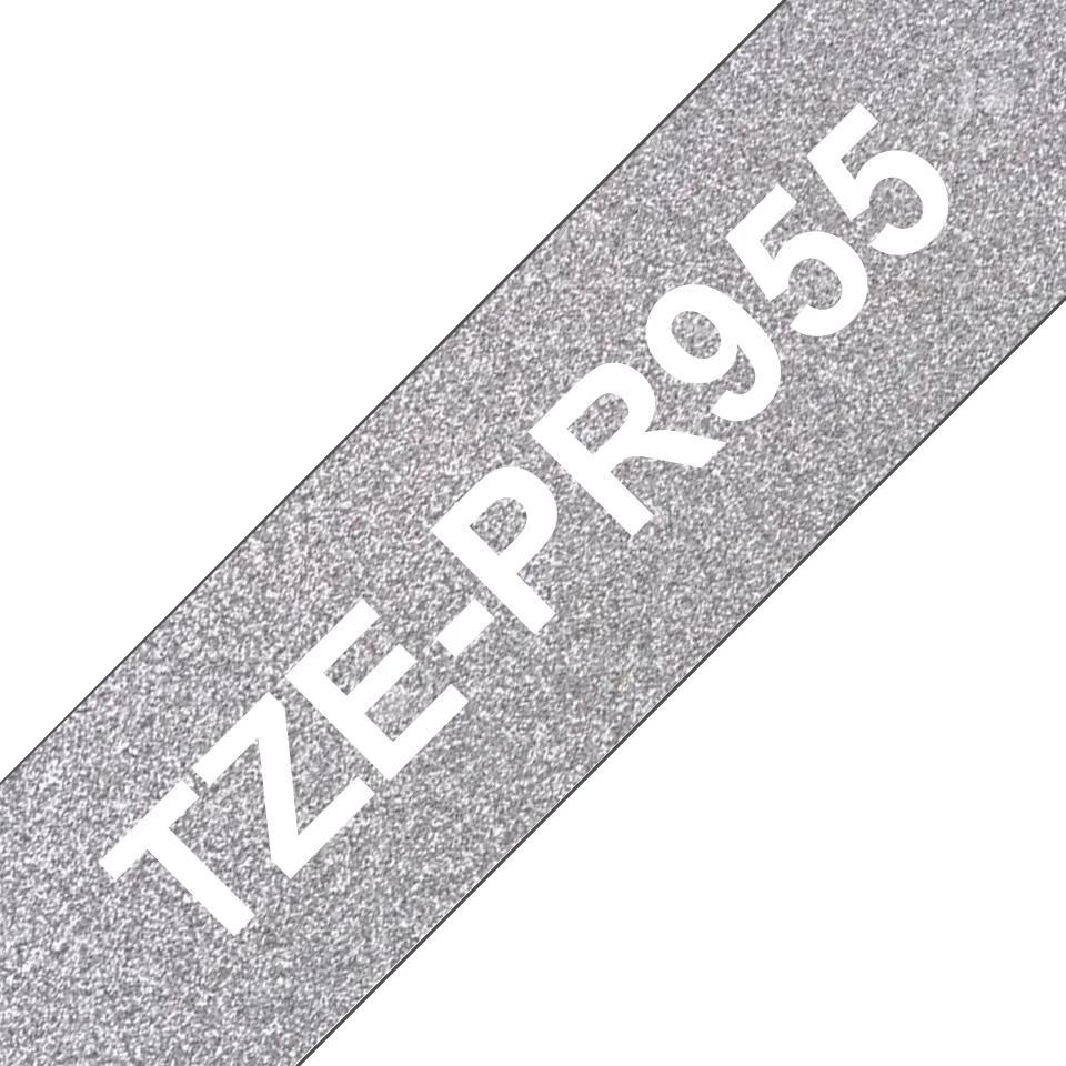 BROTHER TZE-PR955 24 Baltas ON Sidabrinis TAPE
