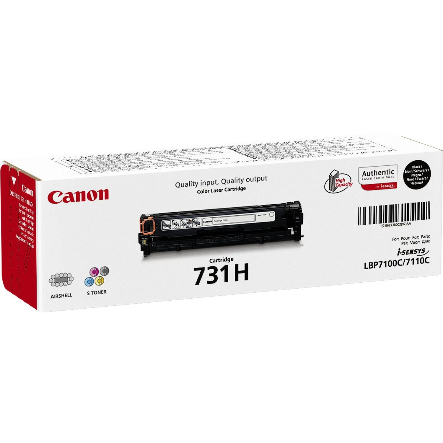 Canon CRG 731H (6273B002) Lazerinė kasetė, Juoda