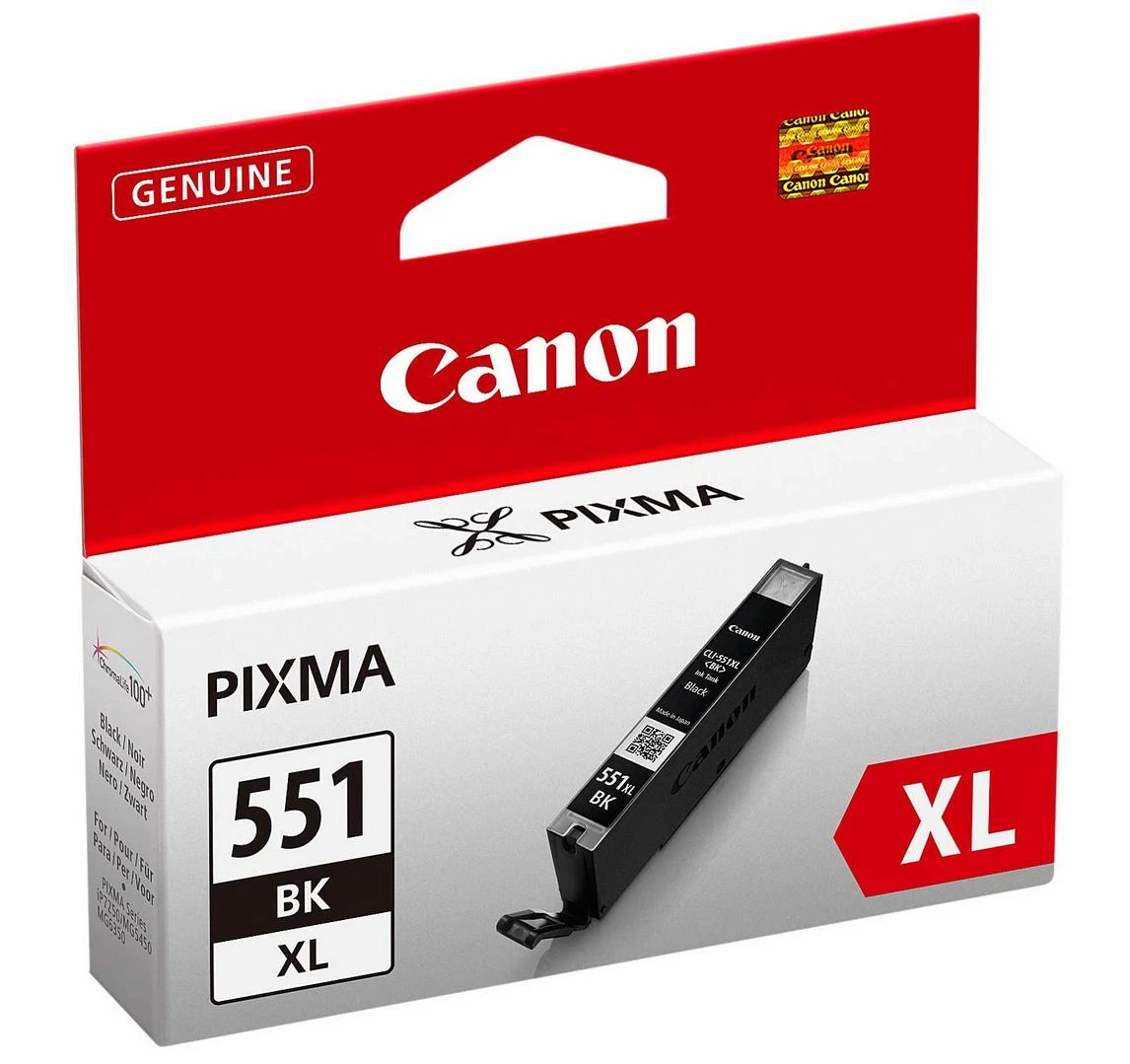 CANON 1LB CLI-551XLBK rašalo kasetė juodas didelės talpos 11ml 4,425 puslapiai 1 pak. XL