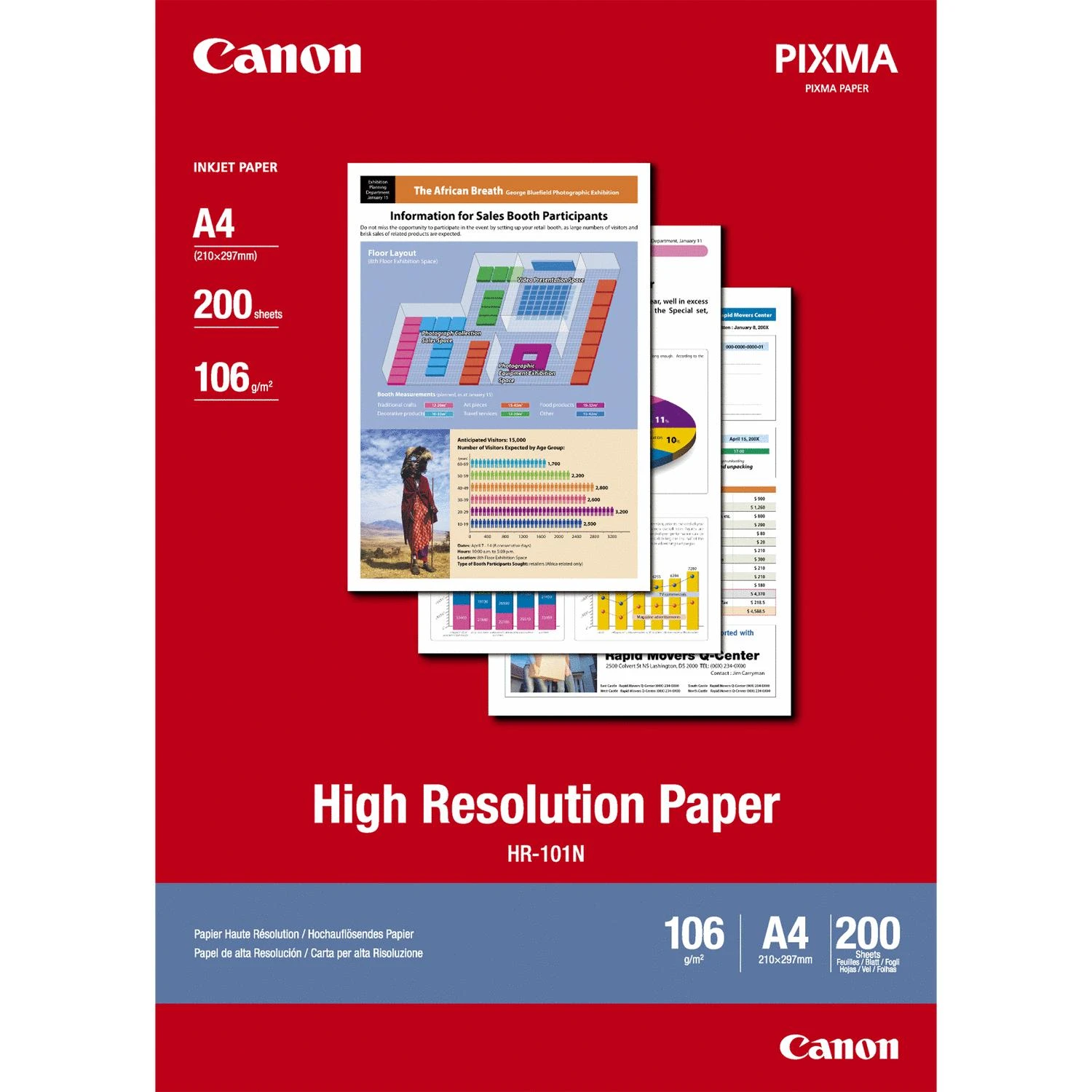 Canon HR-101N kopijavimo popierius A4 (210x297 mm) 200 lapai Balta