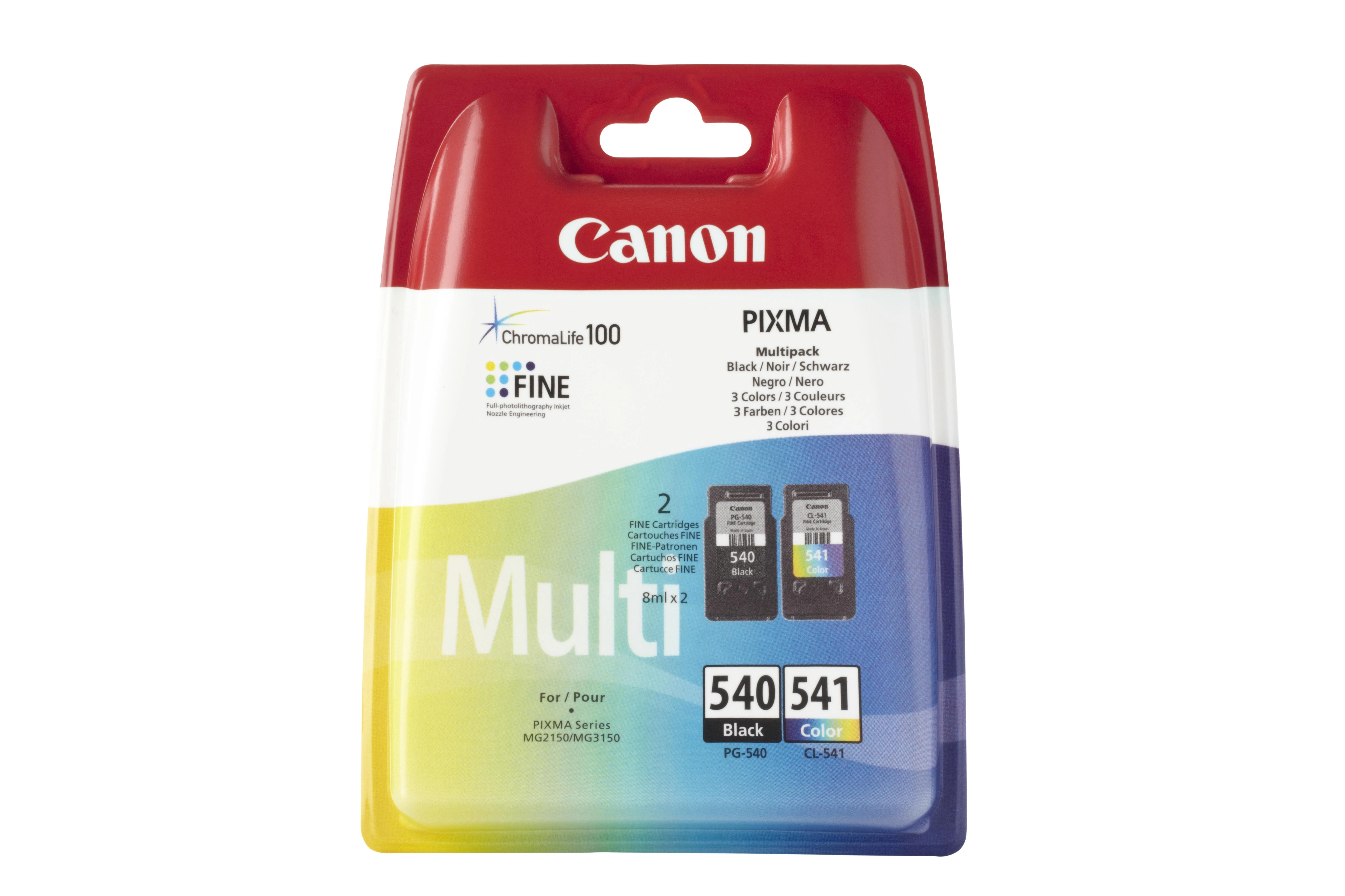 CANON 1LB PG-540 / CL-541 rašalo kasetė juoda ir spalvos standartinės talpos kombinuota lizdinė plokštelė be signalizacijos