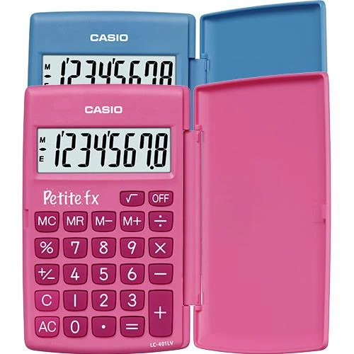 Mokyklinis skaičiuotuvas CASIO LC-401, 120 x 151.5 x 7.3 mm, rožinė
