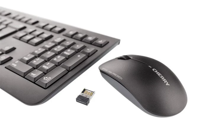 CHERRY DW 3000 klaviatūra Radijo dažnio belaidė QWERTY Anglų (JAV) Juoda