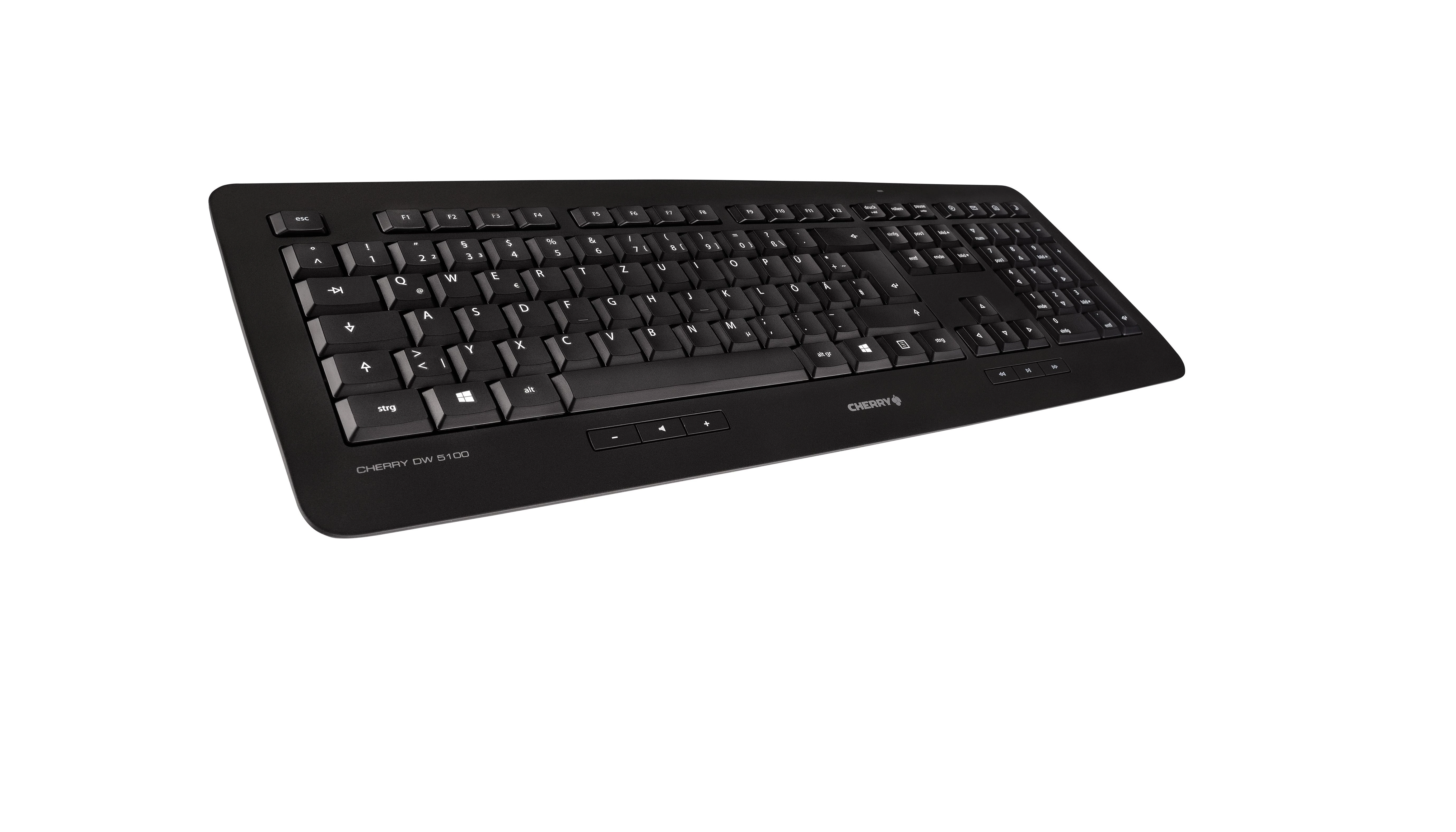 CHERRY DW 5100 klaviatūra Radijo dažnio belaidė QWERTZ Vokiečių Juoda