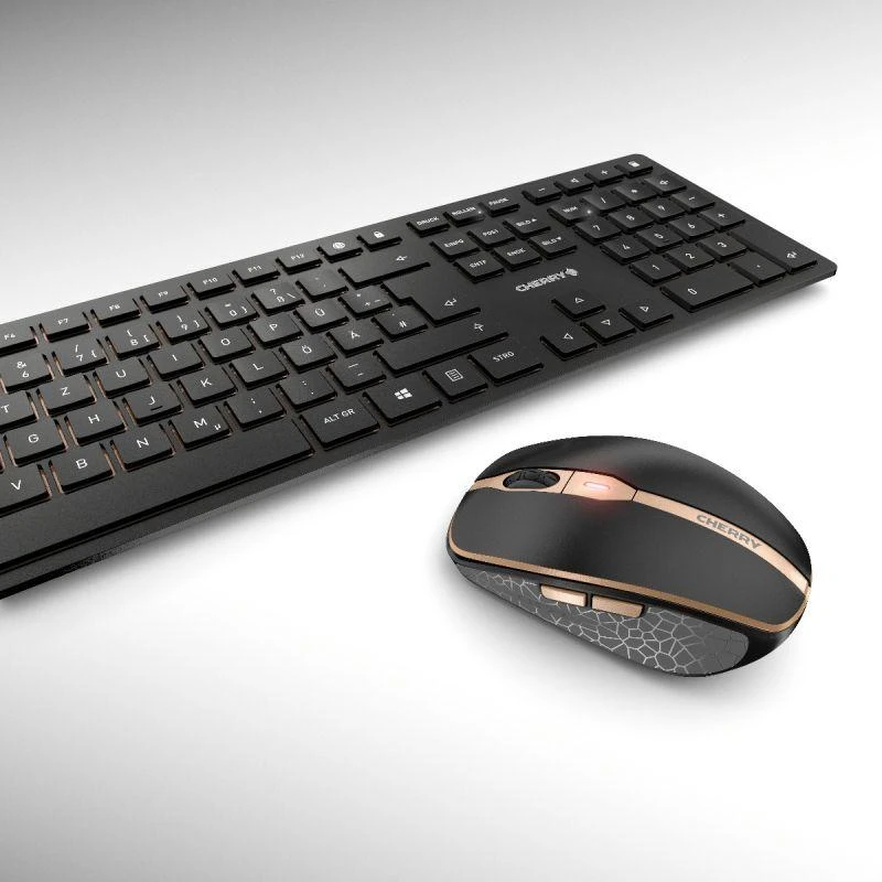 CHERRY DW 9000 SLIM klaviatūra RF belaidė + Bluetooth QWERTY Anglų (JAV) Juoda