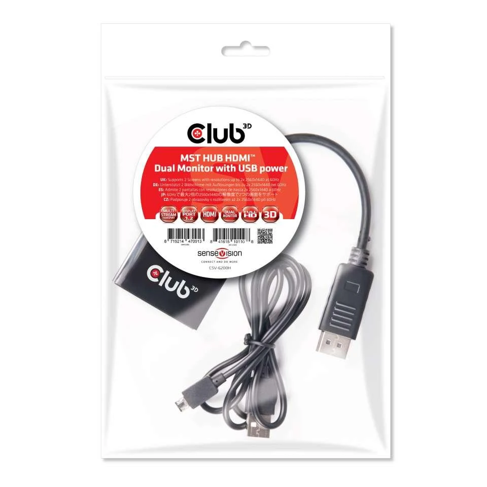 Club 3D MST šakotuvas pakuotėje