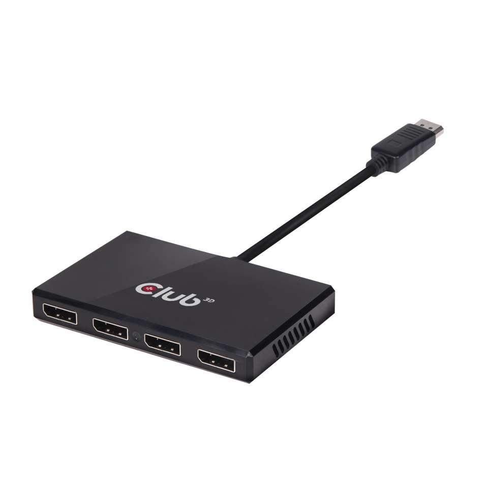 Club 3D CLUB3D Multi Stream Transport Hub DisplayPort 1.2 Quad Monitorius USB maitinamas