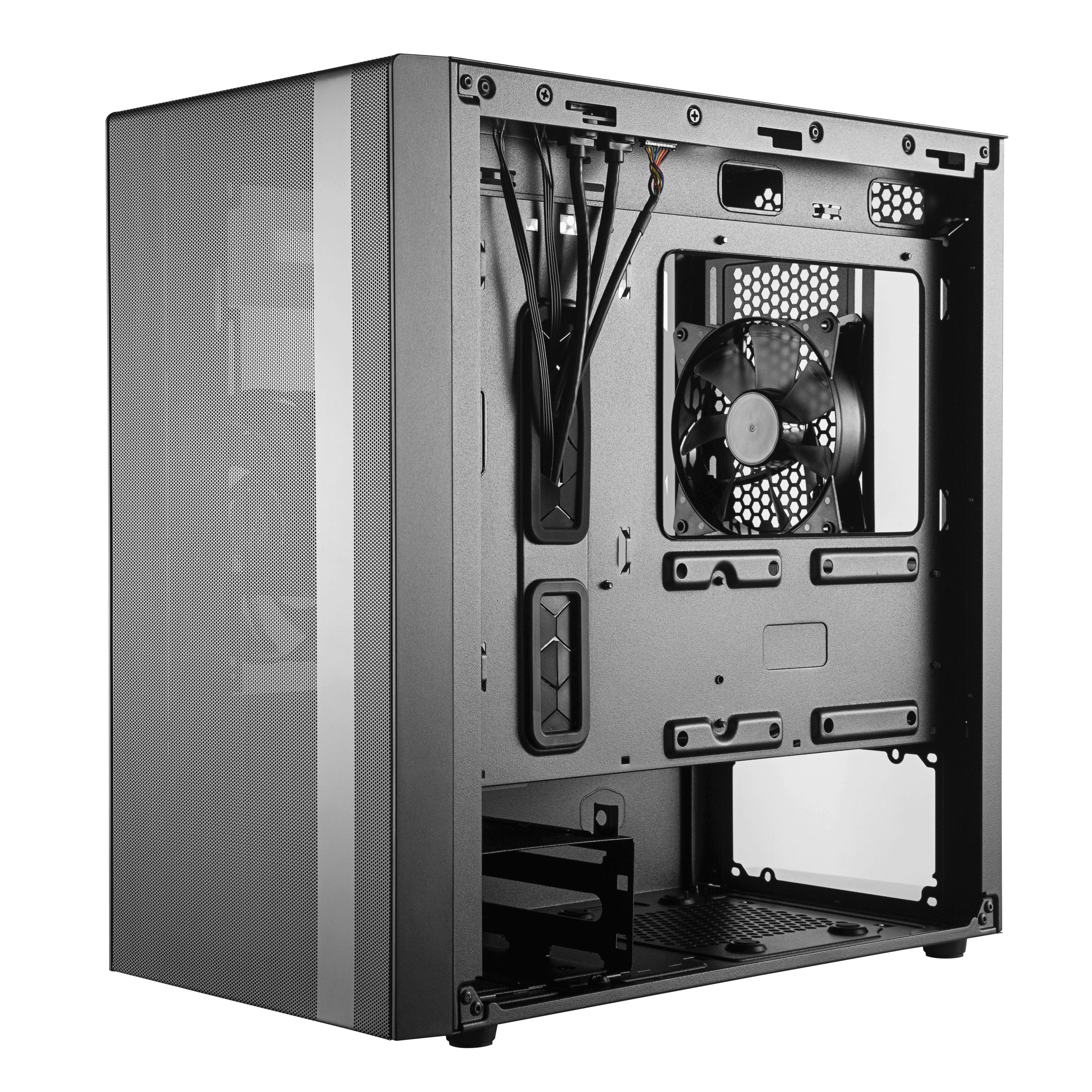 Cooler Master MasterBox NR400 be ODD MCB-NR400-KGNN-S00 Juodas, Micro ATX, Mini ITX, Maitinimo blokas Komplektuojamas Ne