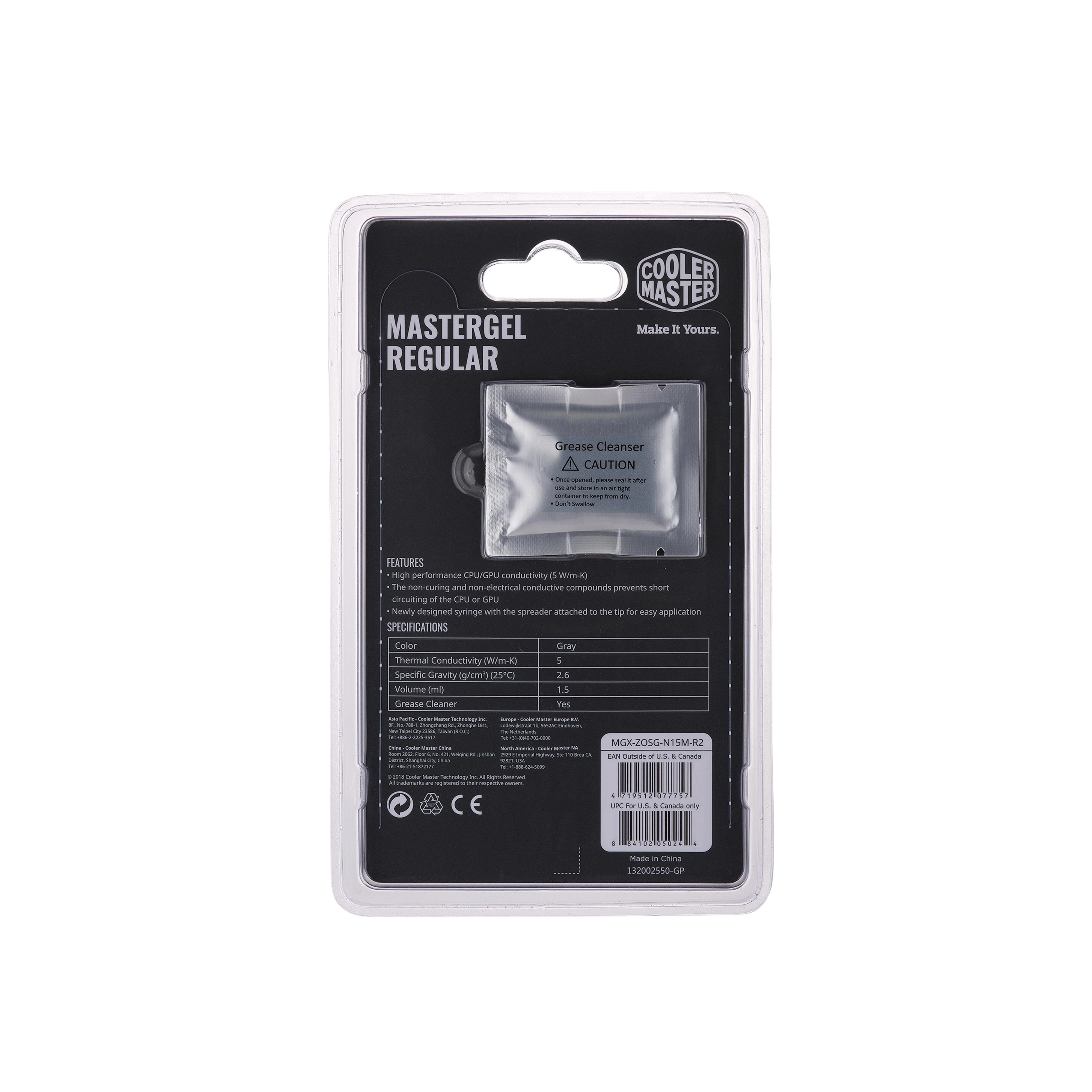 „Cooler Master MasterGel Regular“ termopasta 5 W/mK
