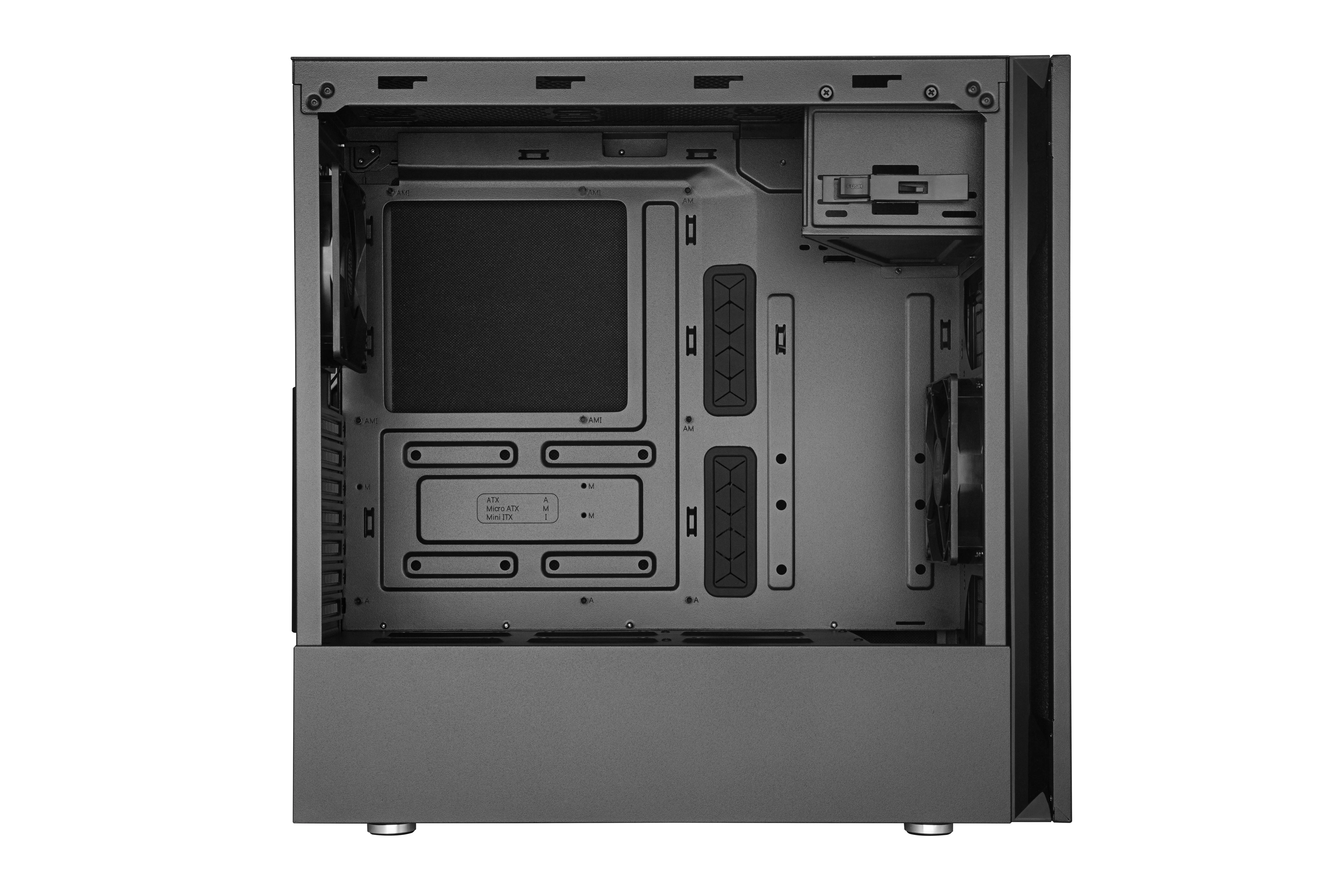 „Cooler Master“ | „Silencio S600“ su plienine šonine panele | Juodas | Mini ITX, Micro ATX, ATX