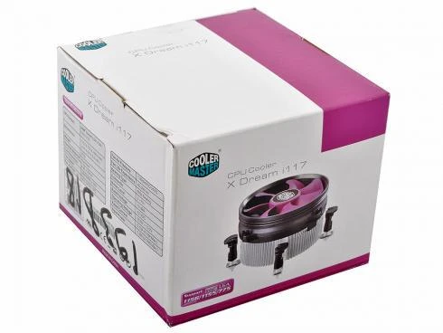 Cooler Master X Dream i117 Procesorius Aušintuvas 9,5 cm Aliuminis, Violetinė