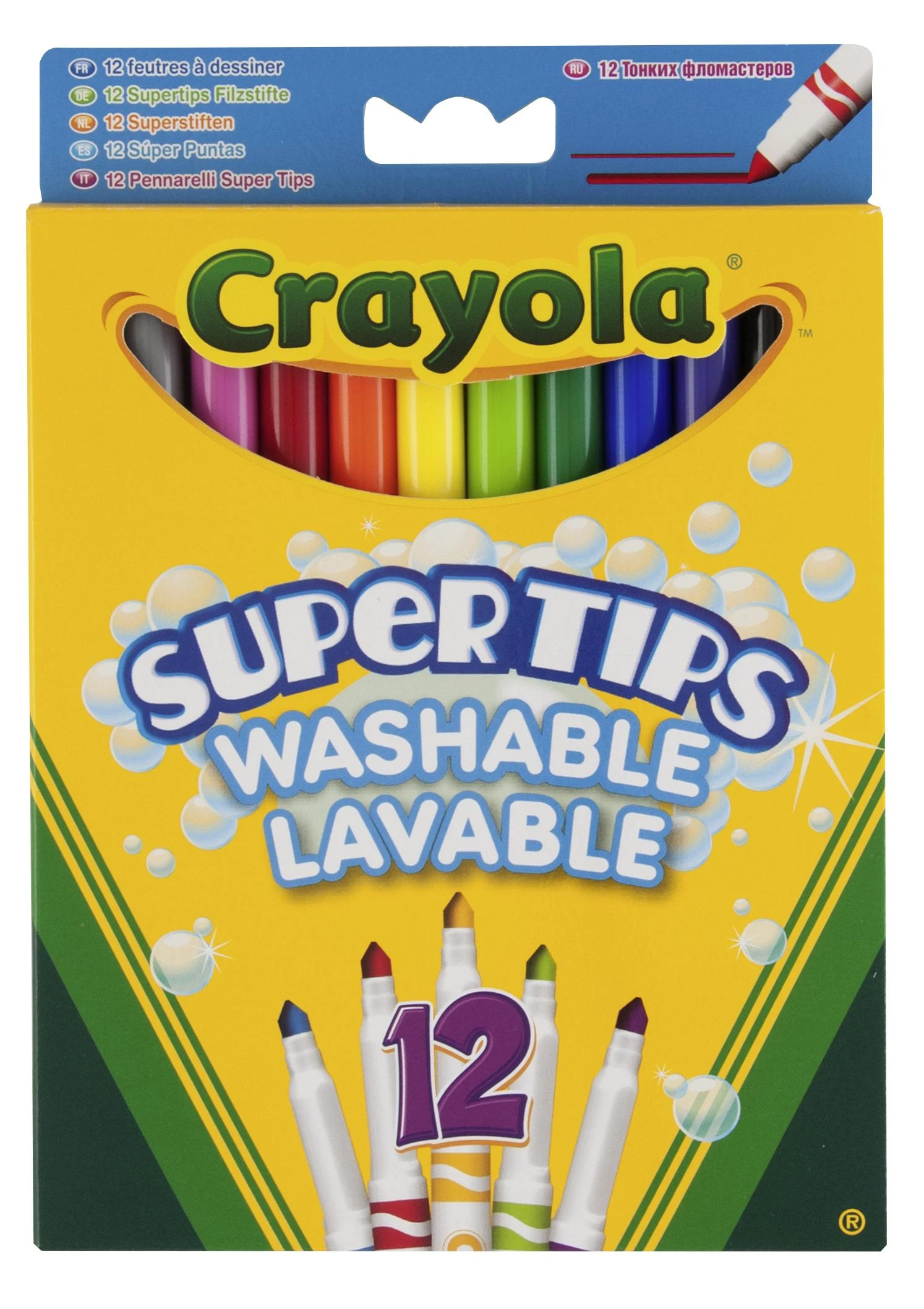 Crayola, Inc. 12 SUPER PATARIMAI PLAUNAMAS MARKER