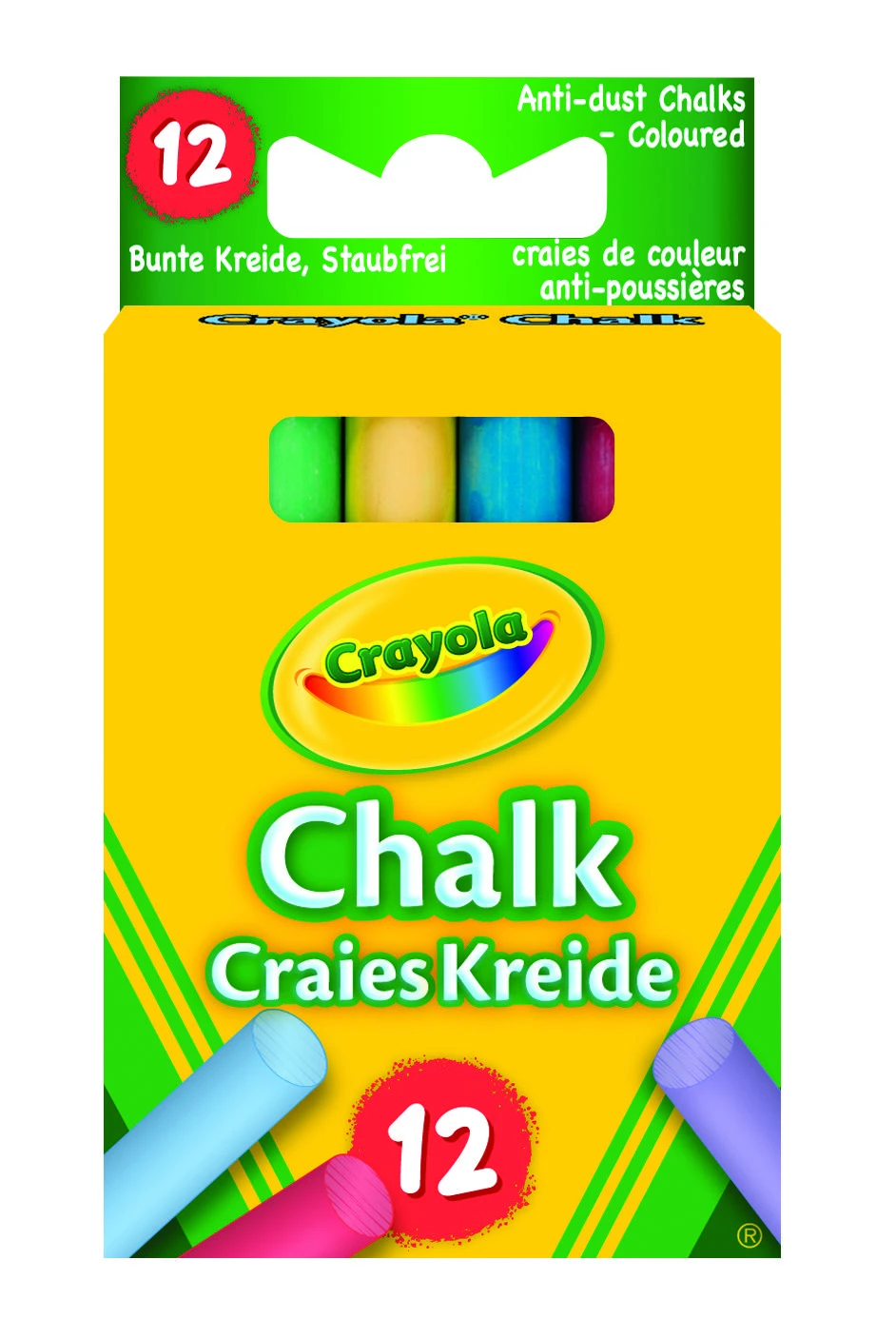 Crayola, Inc. Crayola 12 coloured chalk Daugybė 12 vnt