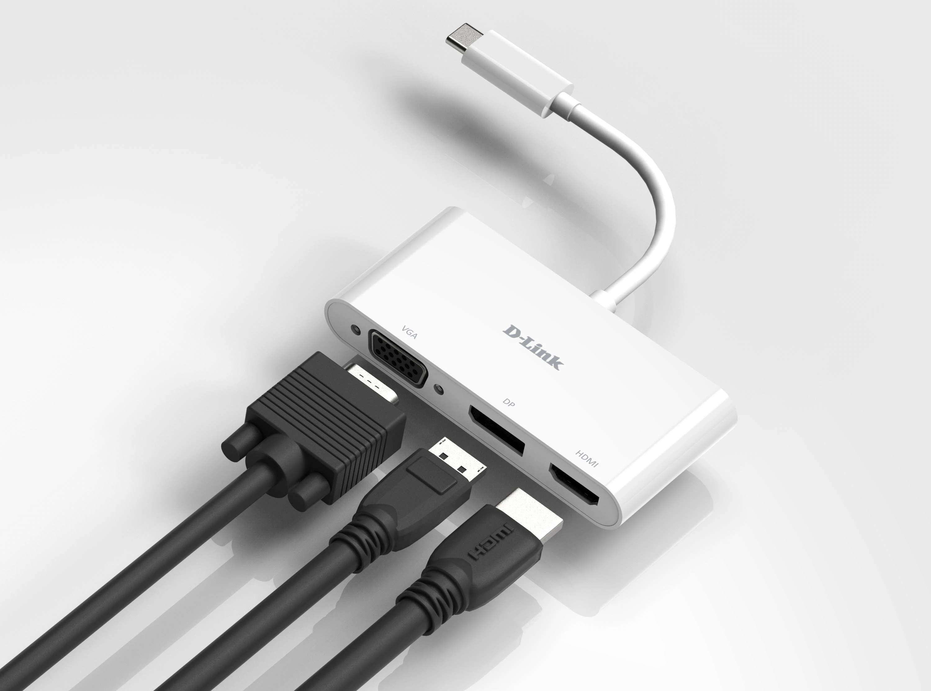 D-Link DUB-V310 adapteris su trimis vaizdo jungtimis