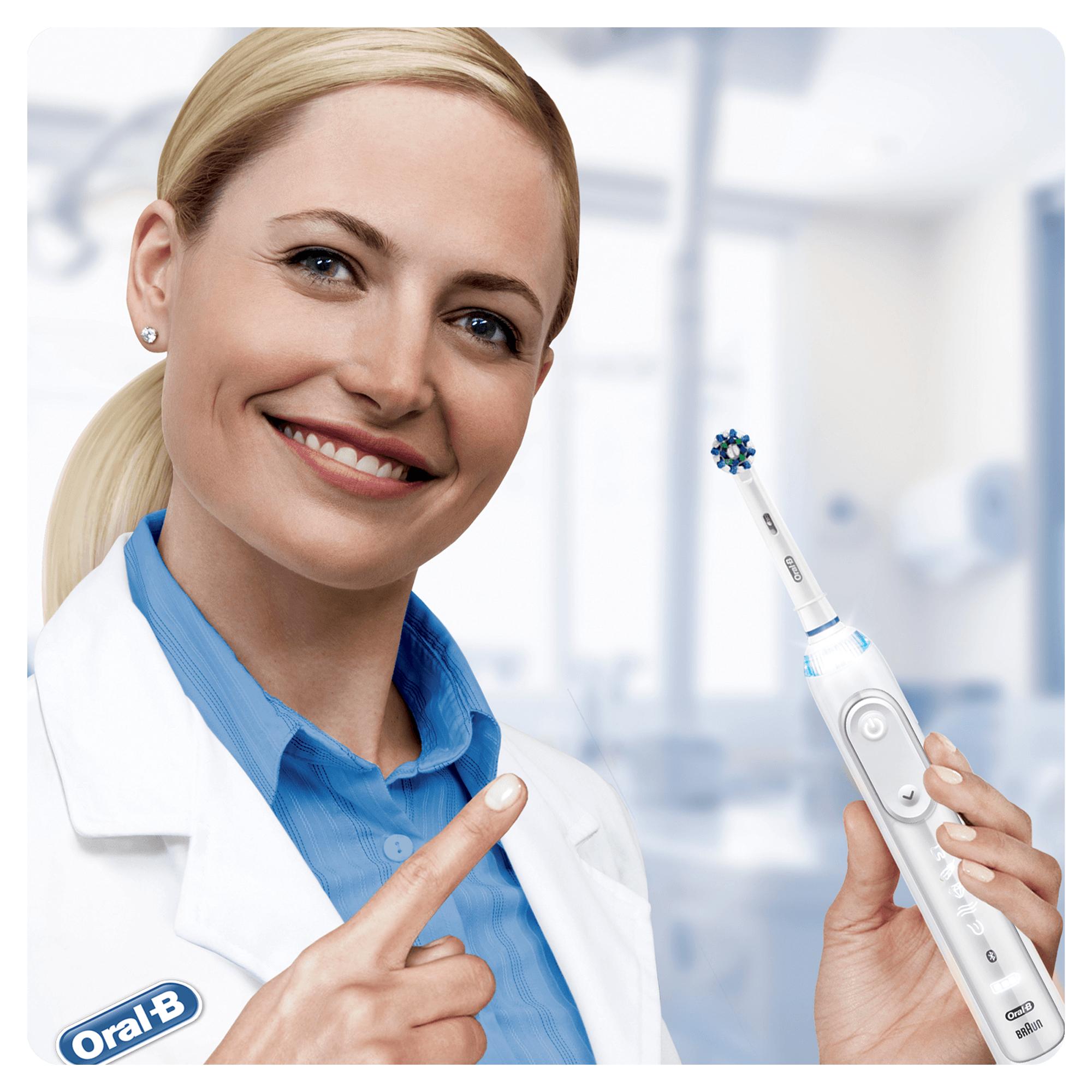 Dantų šepetėlis Oral-B CrossAction 80248026 dantų šepetėlio galvutė 2 vnt Mėlyna, Balta