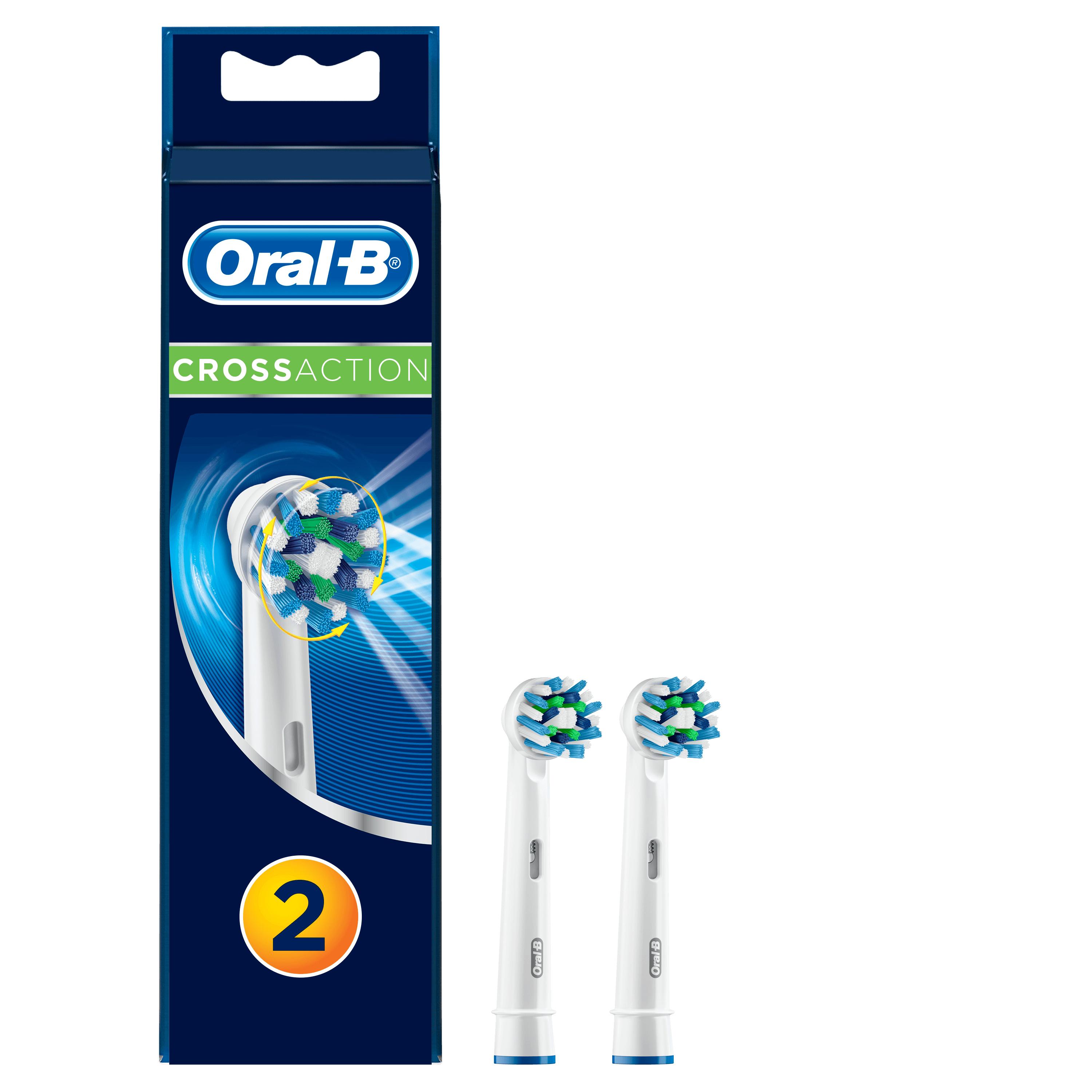Oral-B CrossAction 80248026 dantų šepetėlio galvutė 2 vnt Mėlyna, Balta