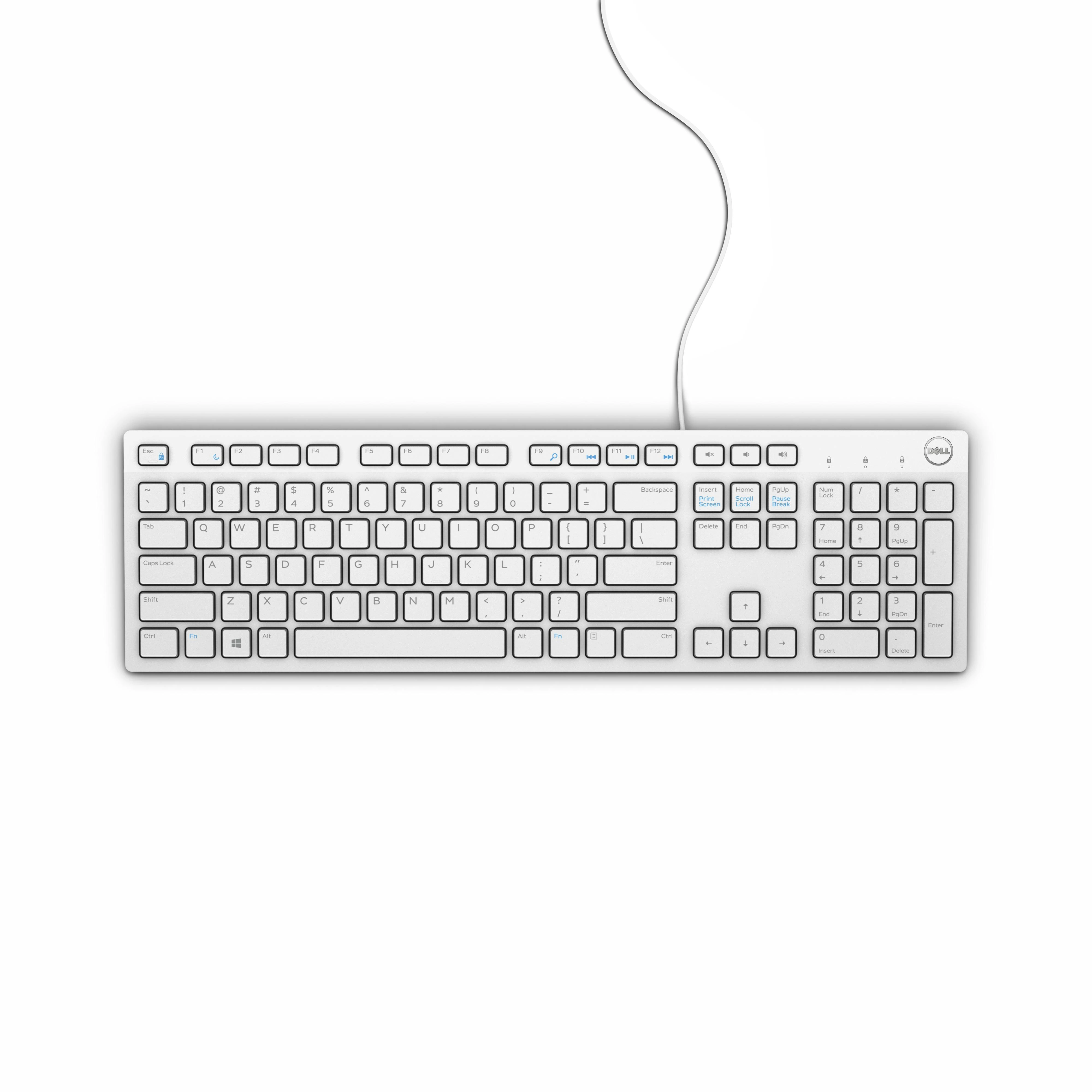 DELL KB216 klaviatūra USB QWERTZ Vokiečių Balta