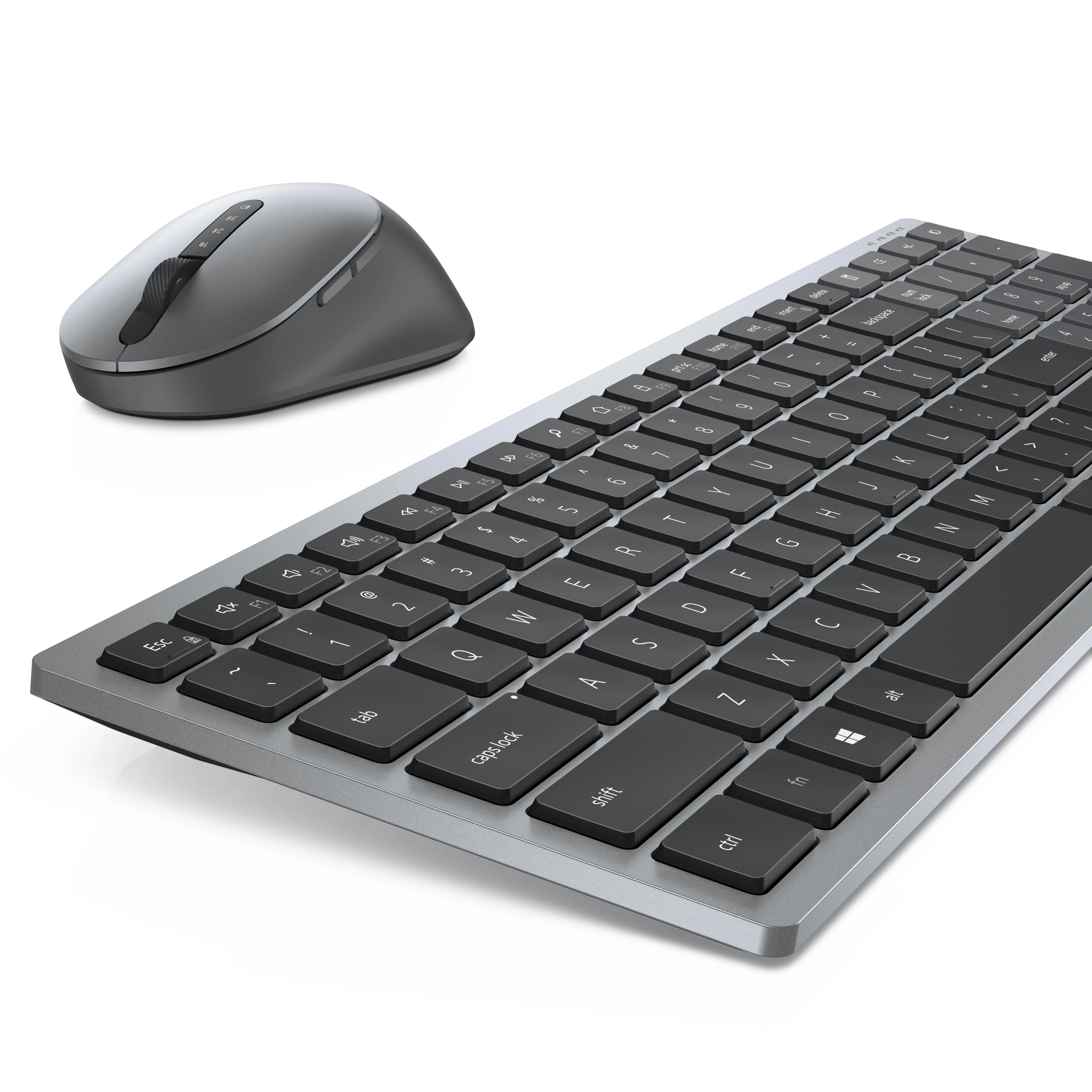 DELL KM7120W klaviatūra RD belaidis ryšys + „Bluetooth“ QWERTY Vokiečių Pilka, Titanas