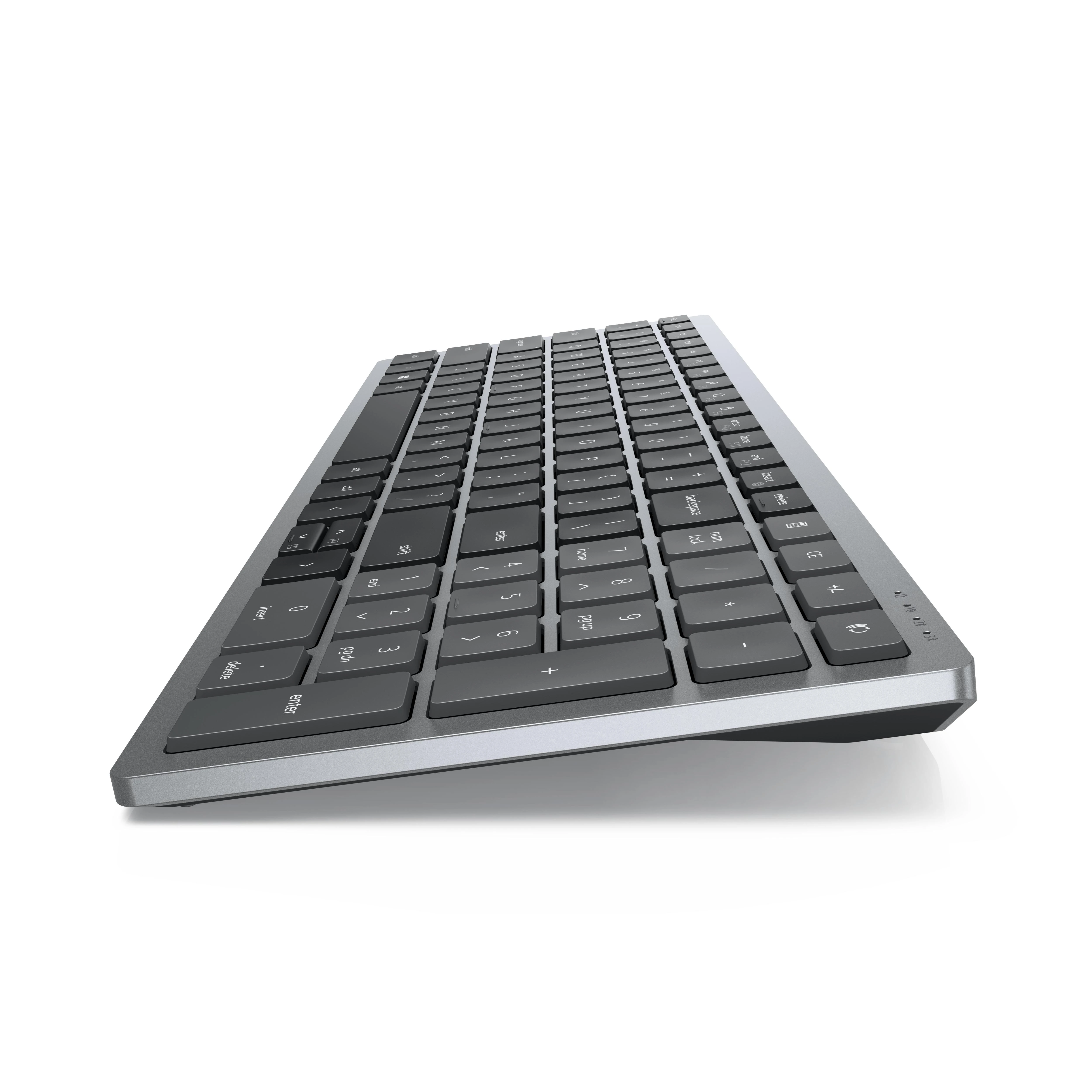 DELL KM7120W klaviatūra RD belaidis ryšys + „Bluetooth“ QWERTY Vokiečių Pilka, Titanas
