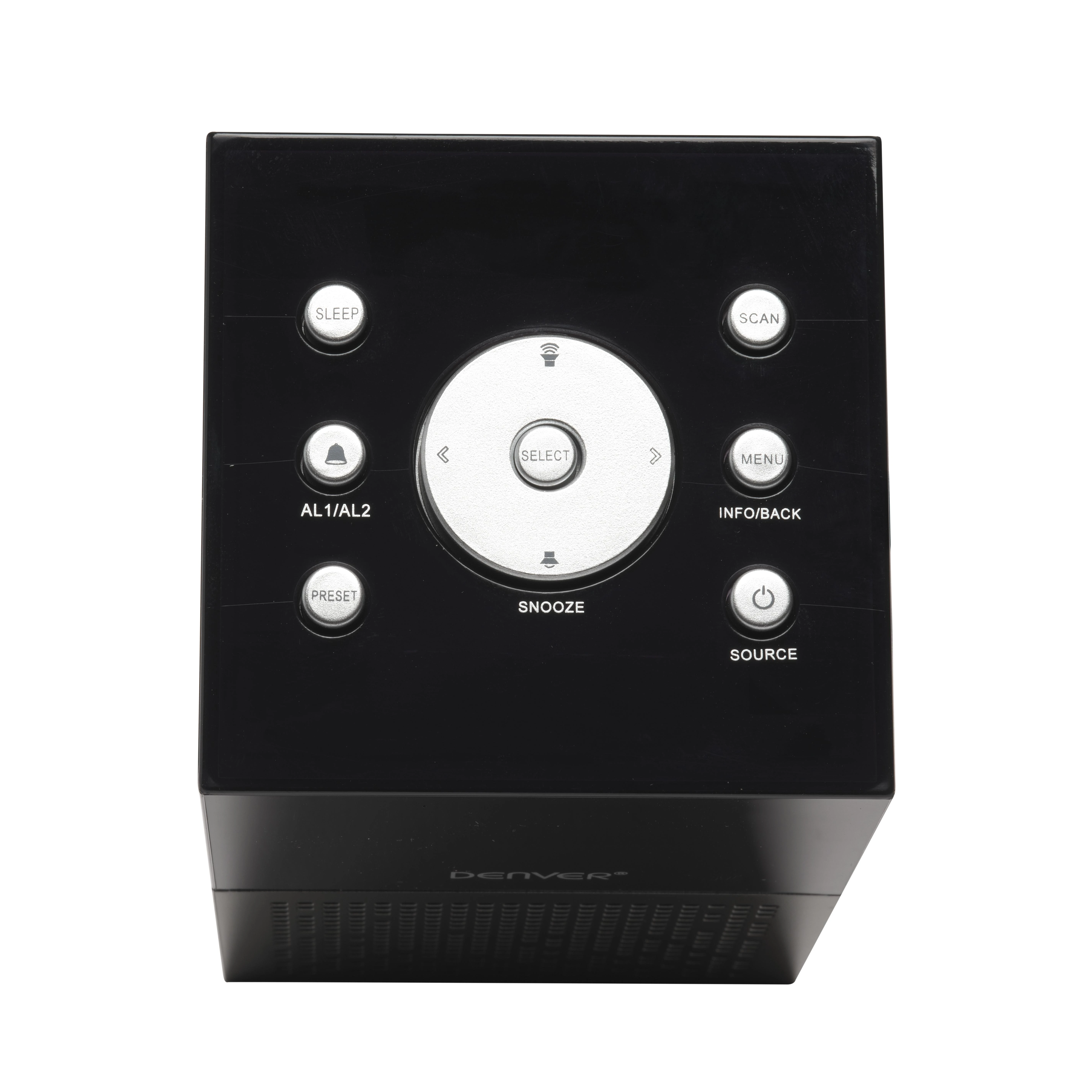 Denver CRD-510 radijo imtuvas Laikrodis Analoginis ir skaitmeninis Juoda, Metalinis