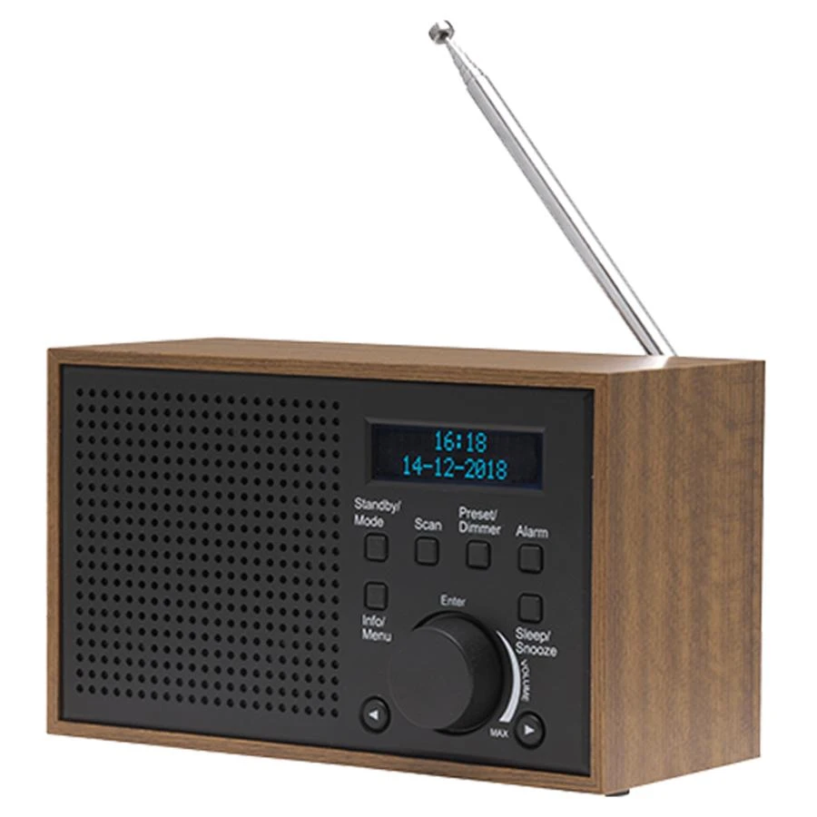 Denver DAB-46DARK Pilkas radijo imtuvas Internetas Analoginis ir skaitmeninis Juoda, Ruda