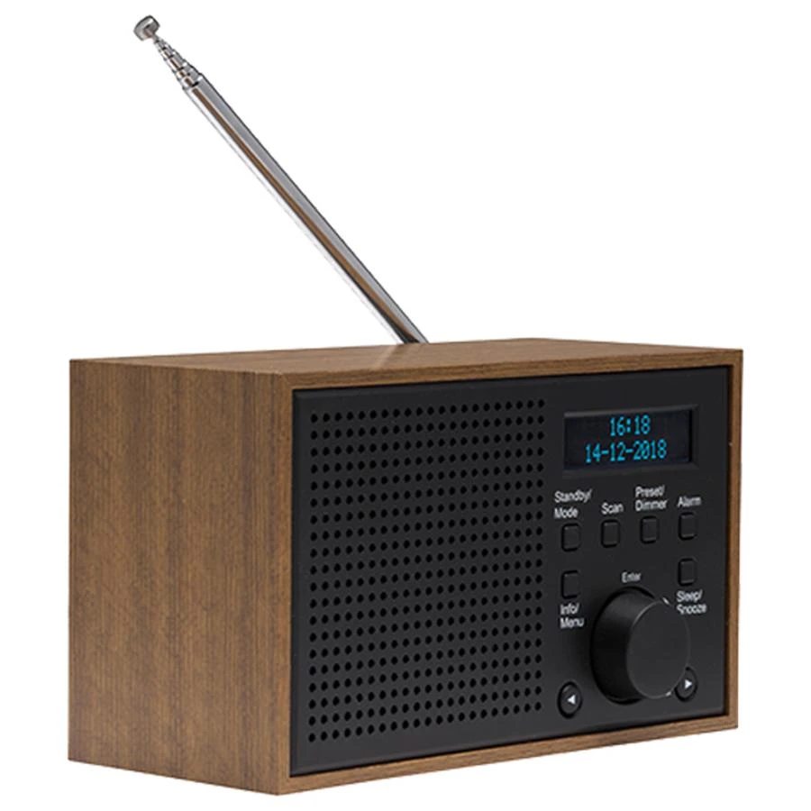 Denver DAB-46DARK Pilkas radijo imtuvas Internetas Analoginis ir skaitmeninis Juoda, Ruda