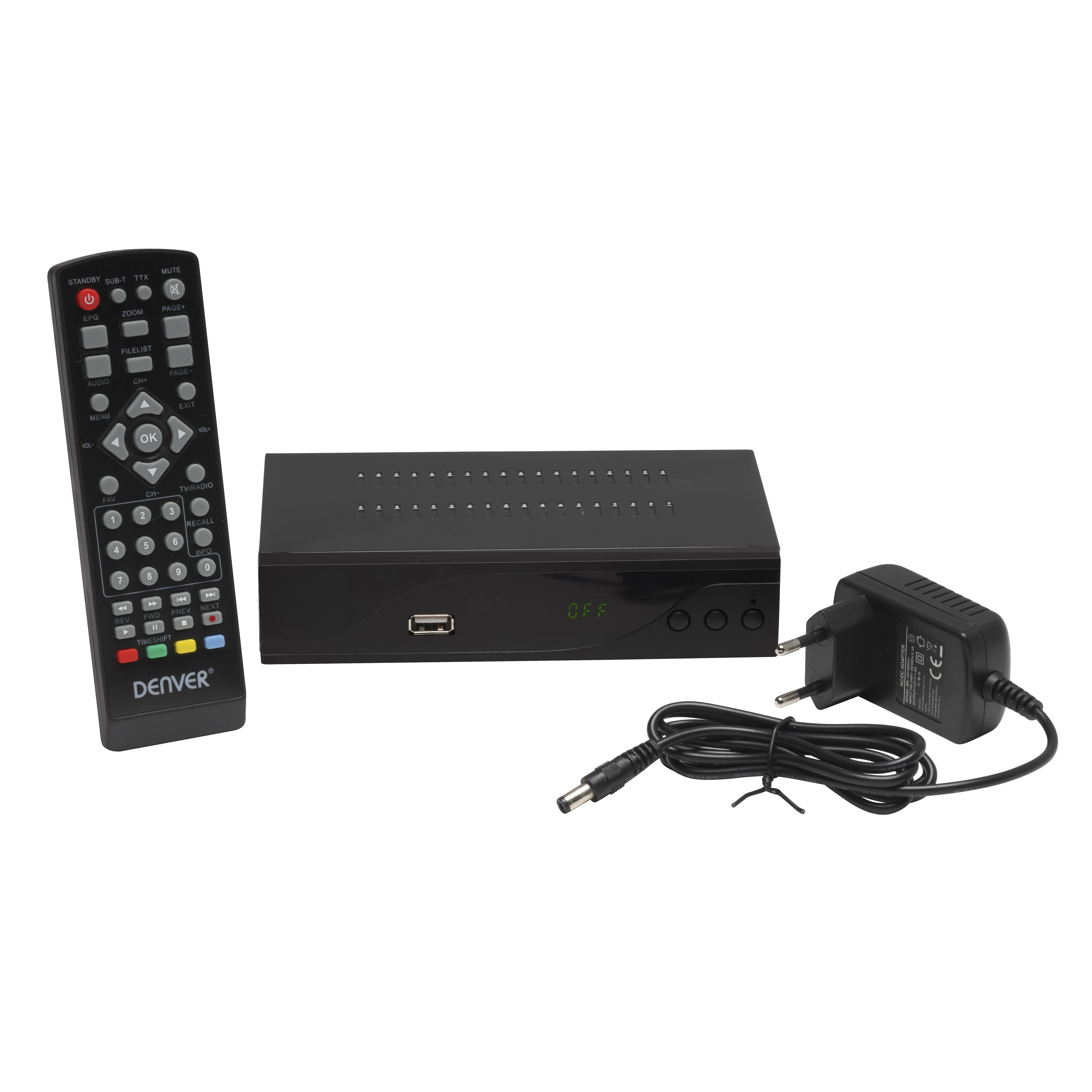 Denver DVBC-120 TV priedėlis Kabelis „Full HD“ Juoda