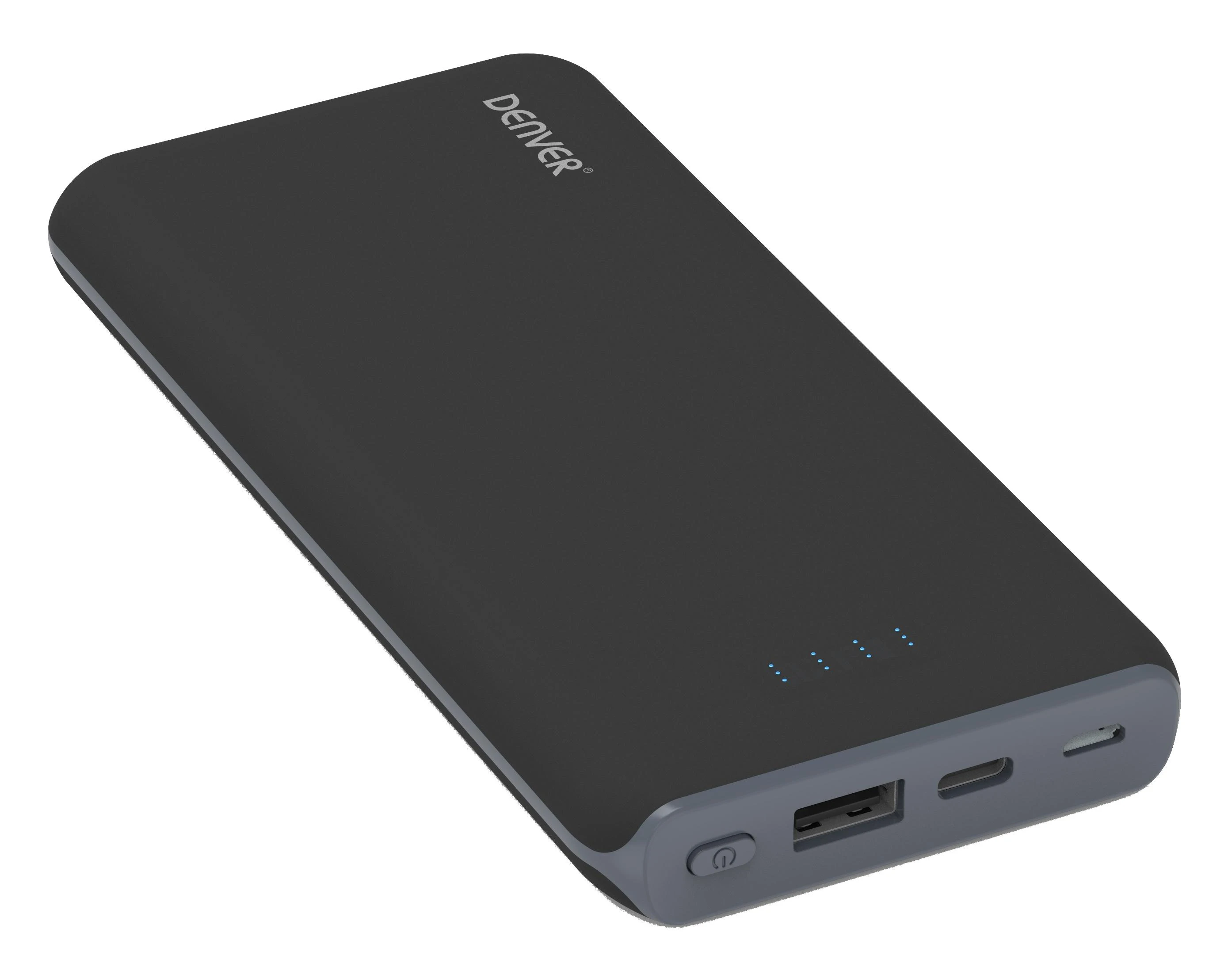 Denver PBQ-10001 nešiojamasis įkroviklis Pilka Ličio polimeras (LiPo) 10000 mAh Belaidis įkrovimas