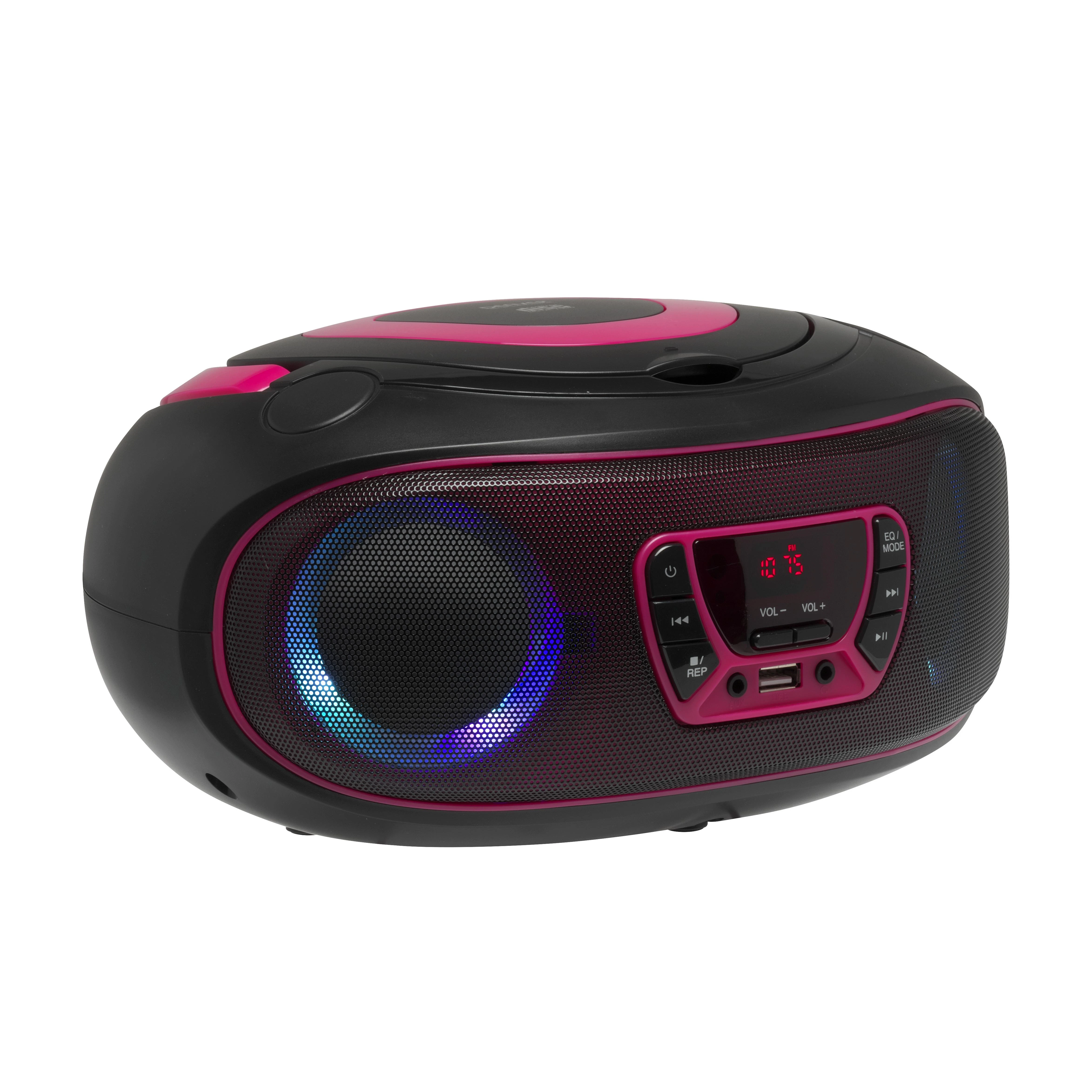 Denver TCL-212BT Rožinis CD grotuvas Nešiojamas kompaktinių diskų grotuvas Juoda, Rožinė