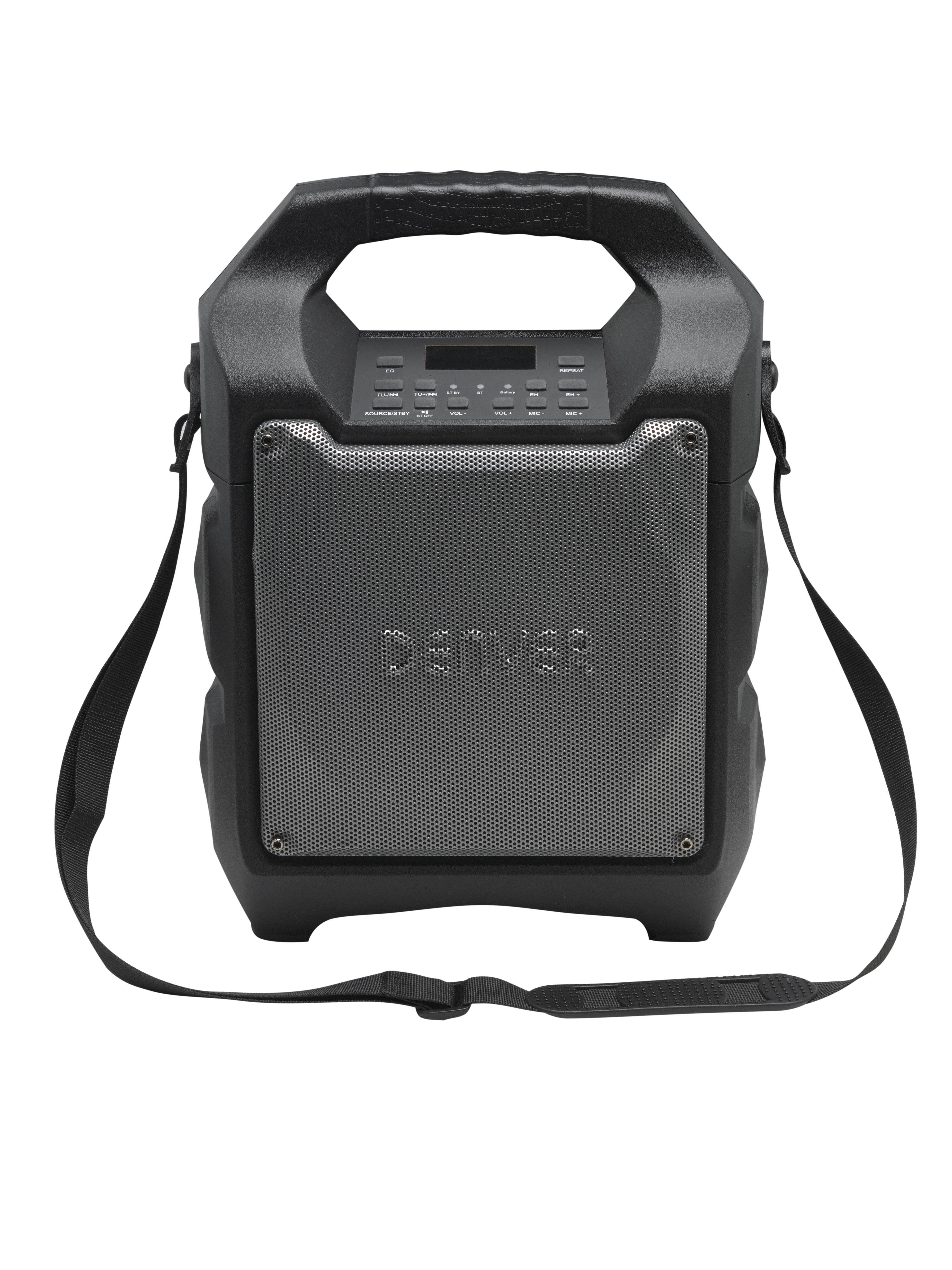 Denver TSP-203 20 W Rankinė masinio informavimo (PA) sistema Juoda