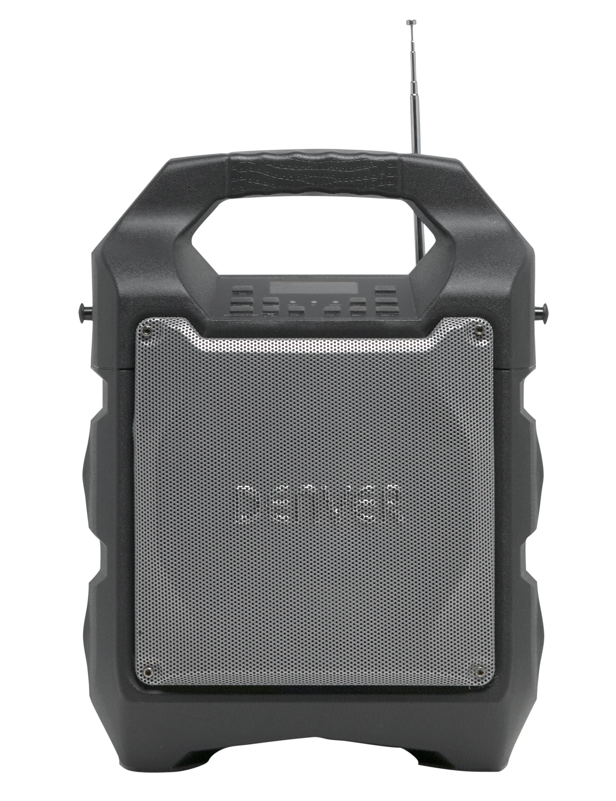 Denver TSP-203 20 W Rankinė masinio informavimo (PA) sistema Juoda