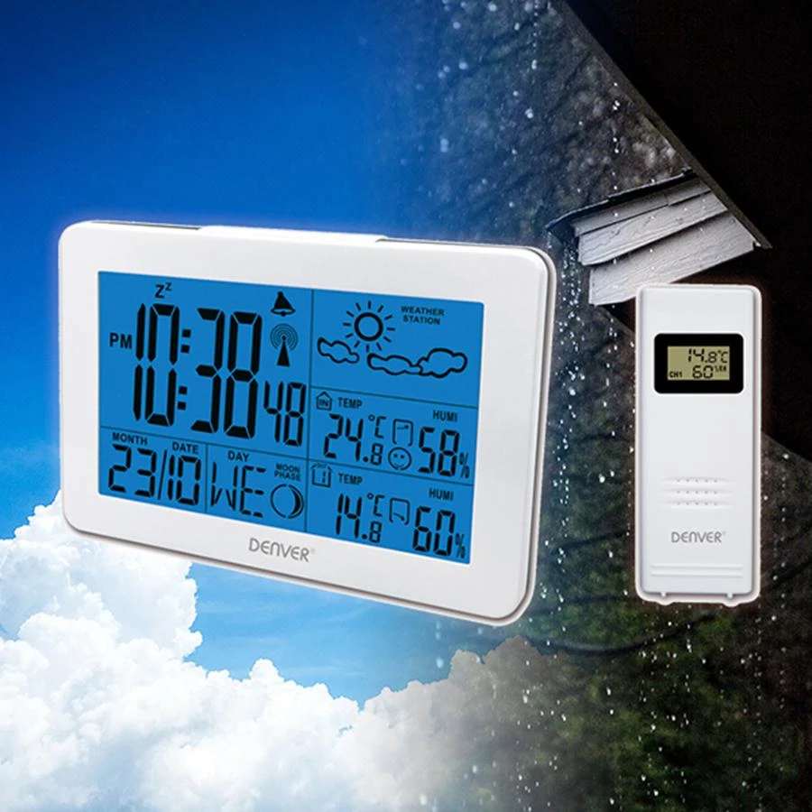 Denver WS-530WHITE skaitmeninė oro stotelė Balta Baterija
