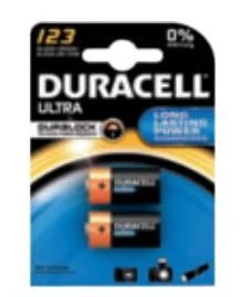 Duracell Ultra CR123 baterijų pakuotė