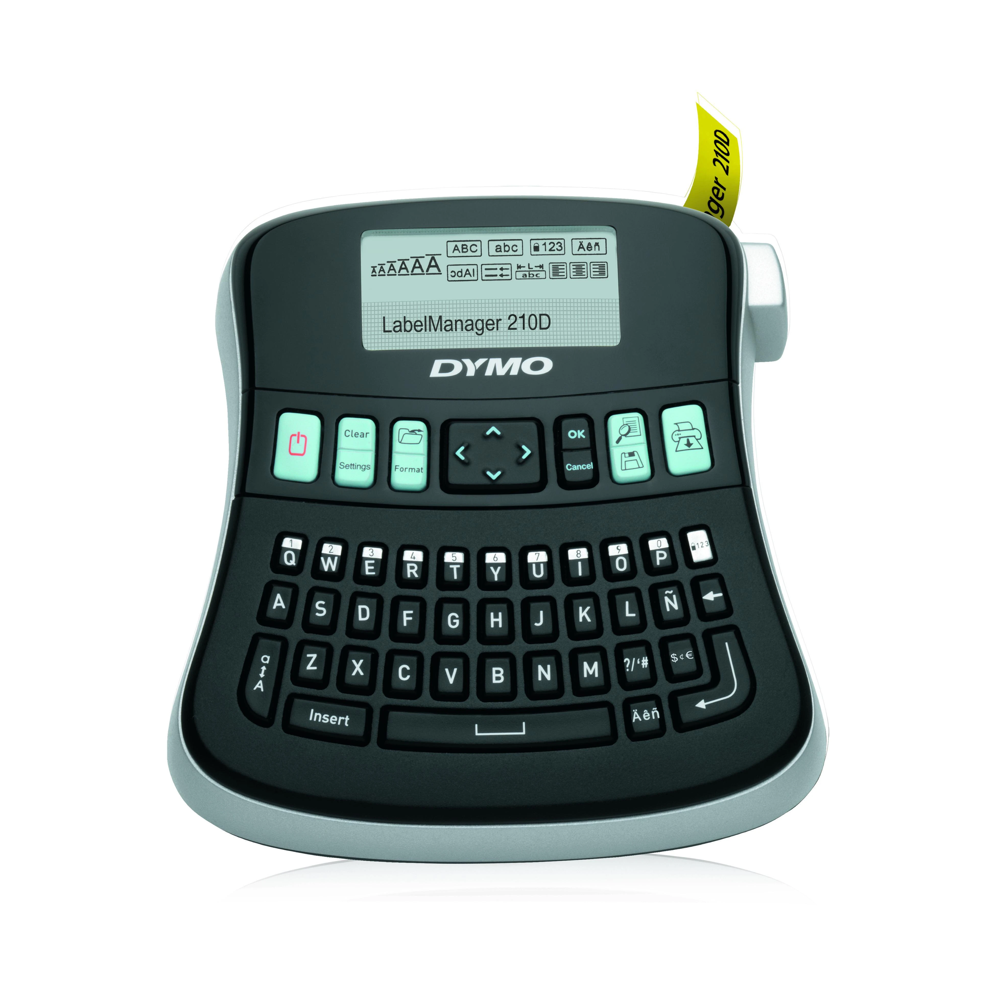 Spausdintuvas Dymo Label Manager 210D, žymėjimo mašina su QWEERTY klaviatūra, juodas / S0784430