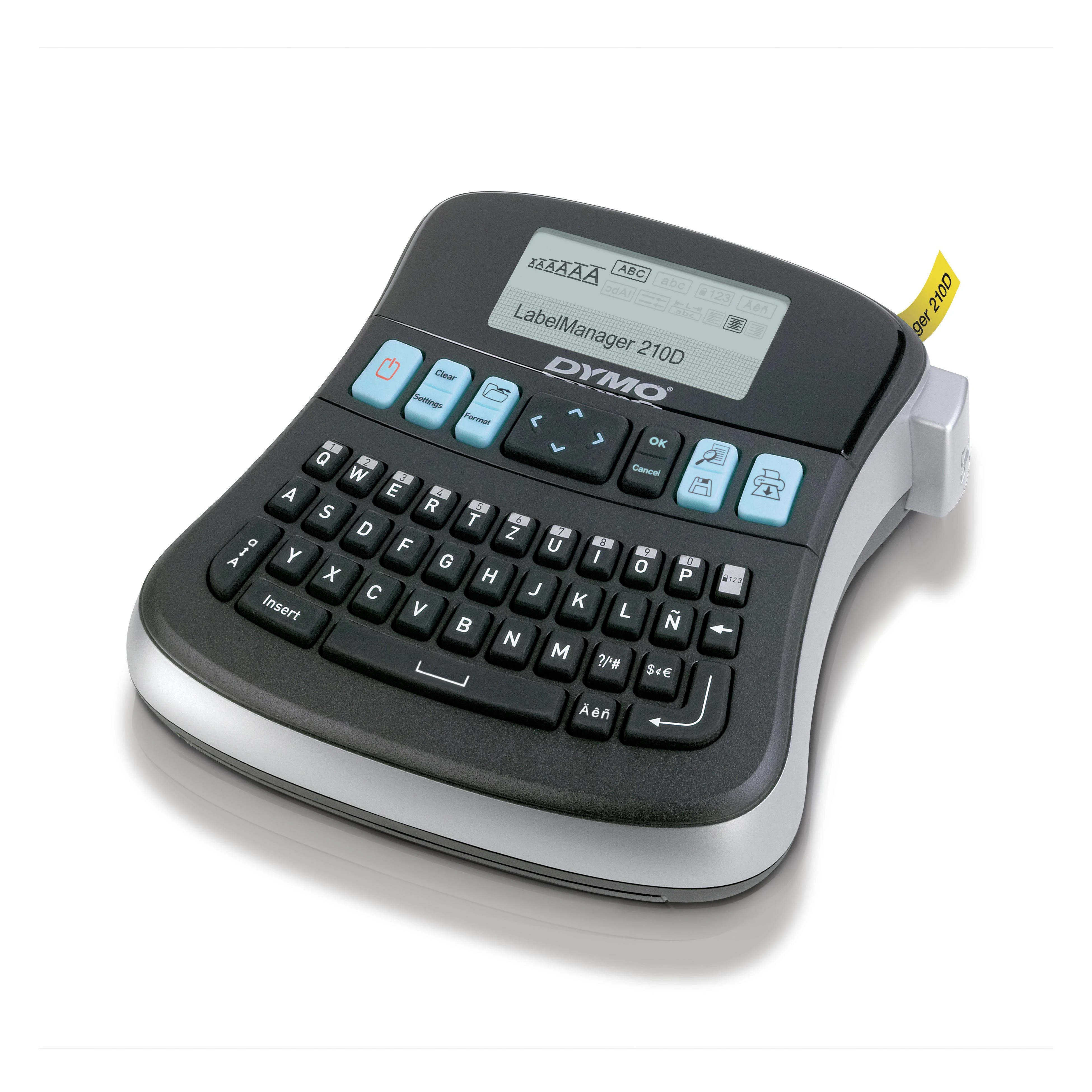 Spausdintuvas Dymo Label Manager 210D, žymėjimo mašina su QWEERTY klaviatūra, juodas / S0784430