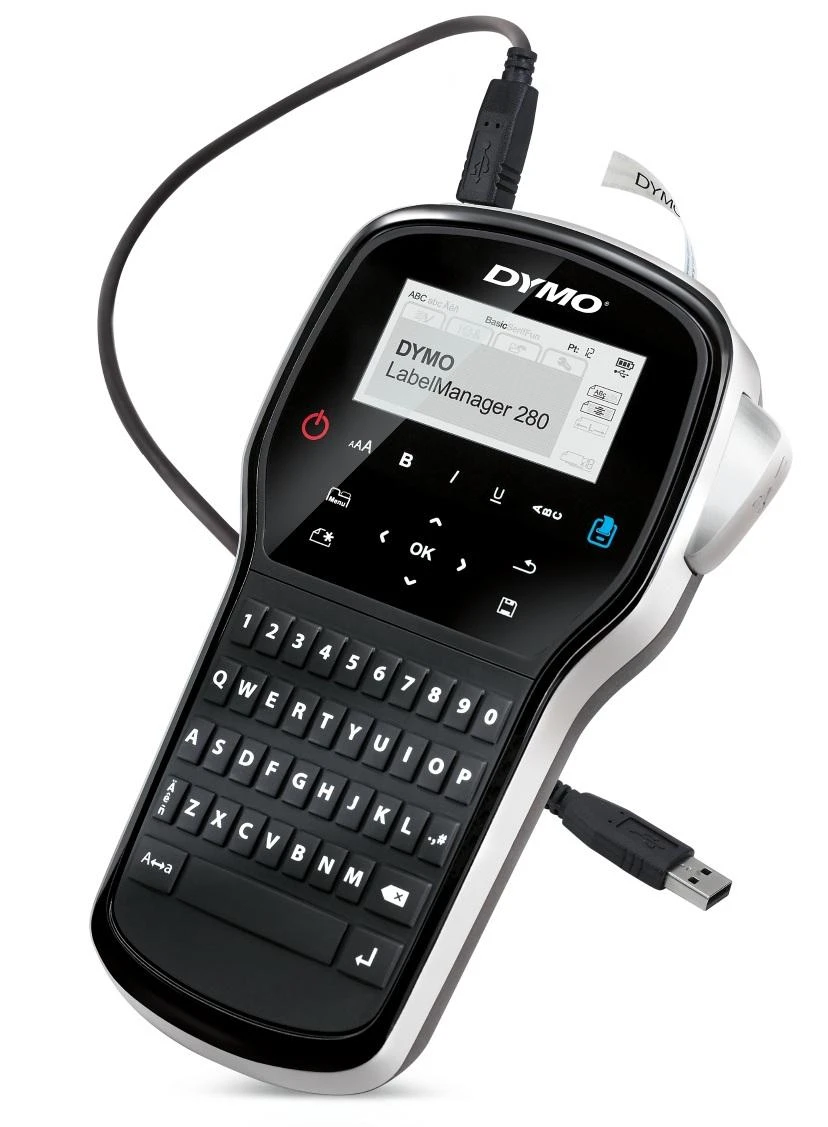 DYMO LabelManager 280™ QWY Kitcase etikečių spausdintuvas Perkėlimas terminiu būdu Vielinis D1 QWERTY