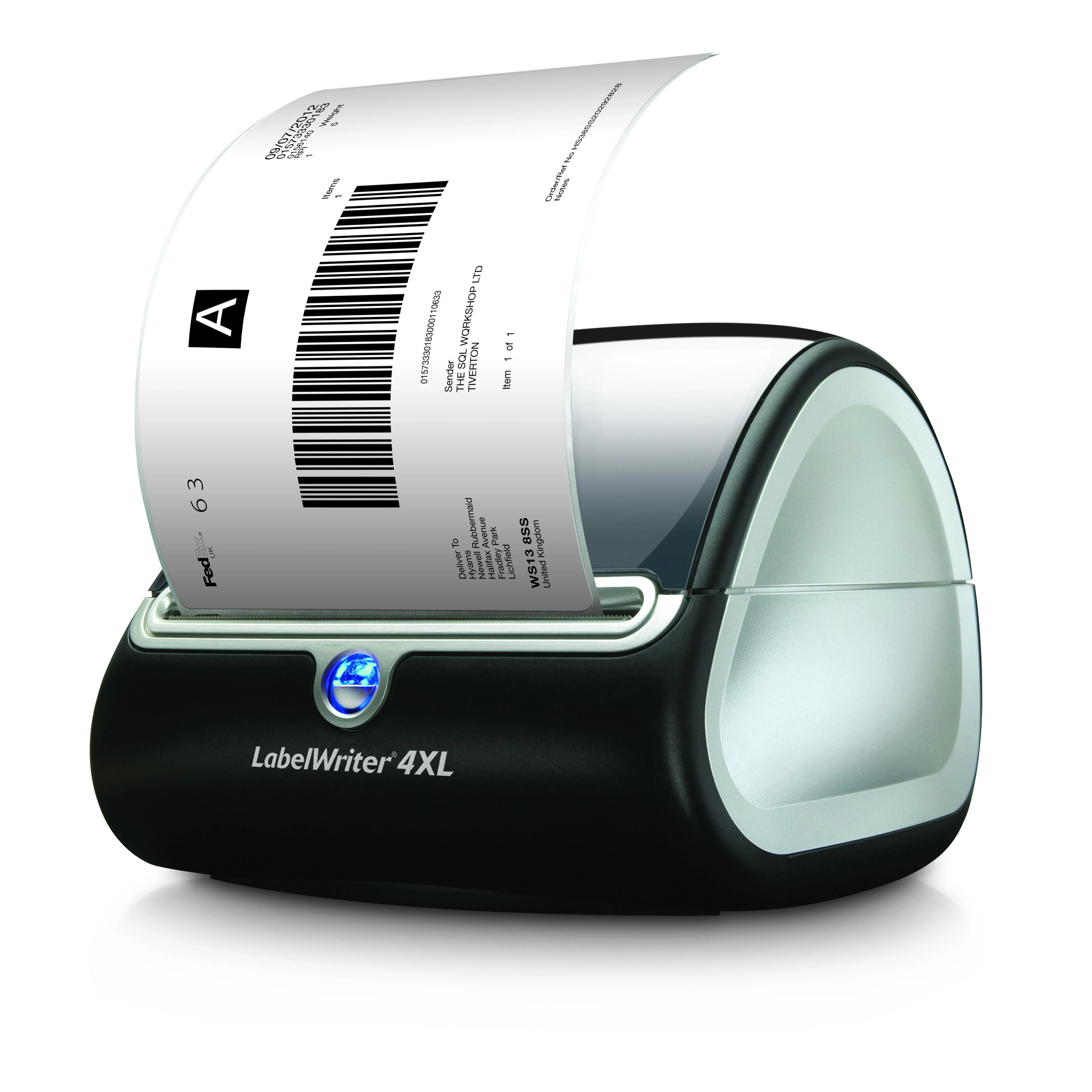DYMO LabelWriter 4XL, juodas and baltas label spausdintuvas, USB connected, PC, 53 labels / minute S0904950