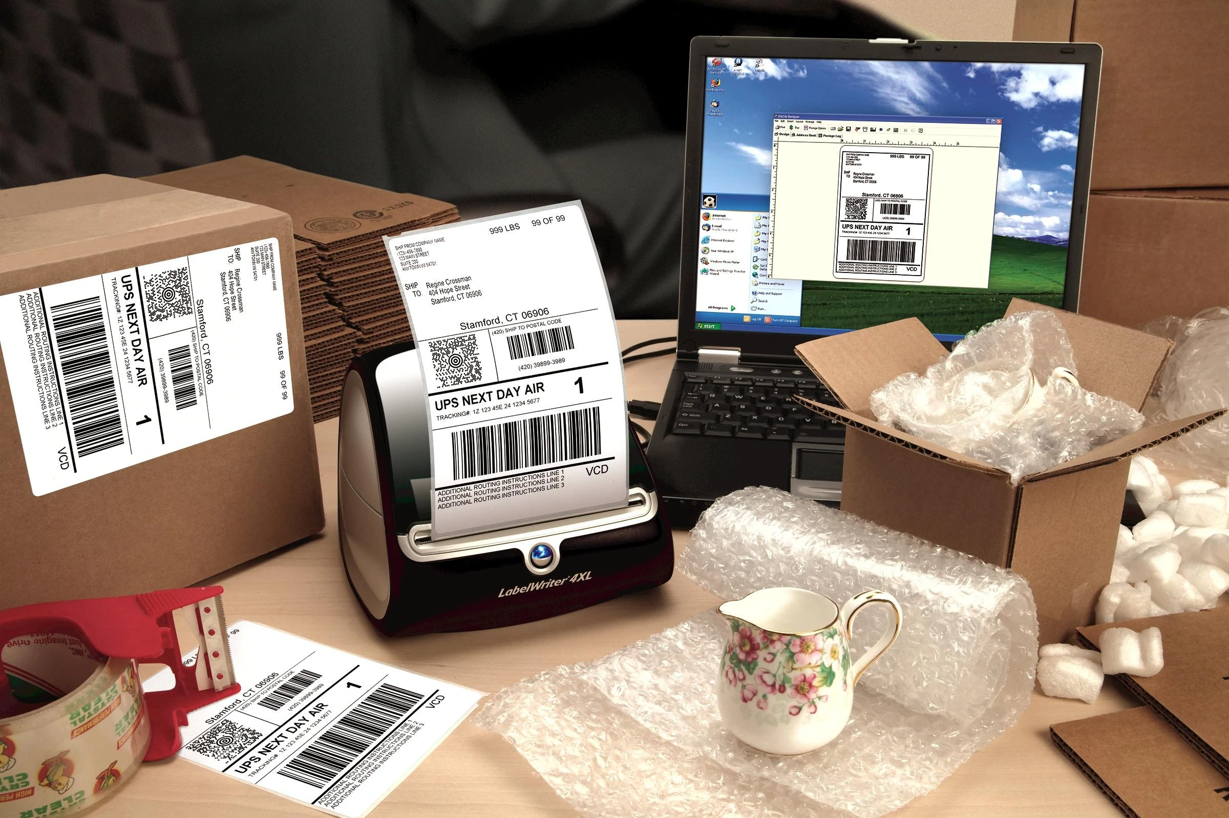 DYMO LabelWriter 4XL, juodas and baltas label spausdintuvas, USB connected, PC, 53 labels / minute S0904950