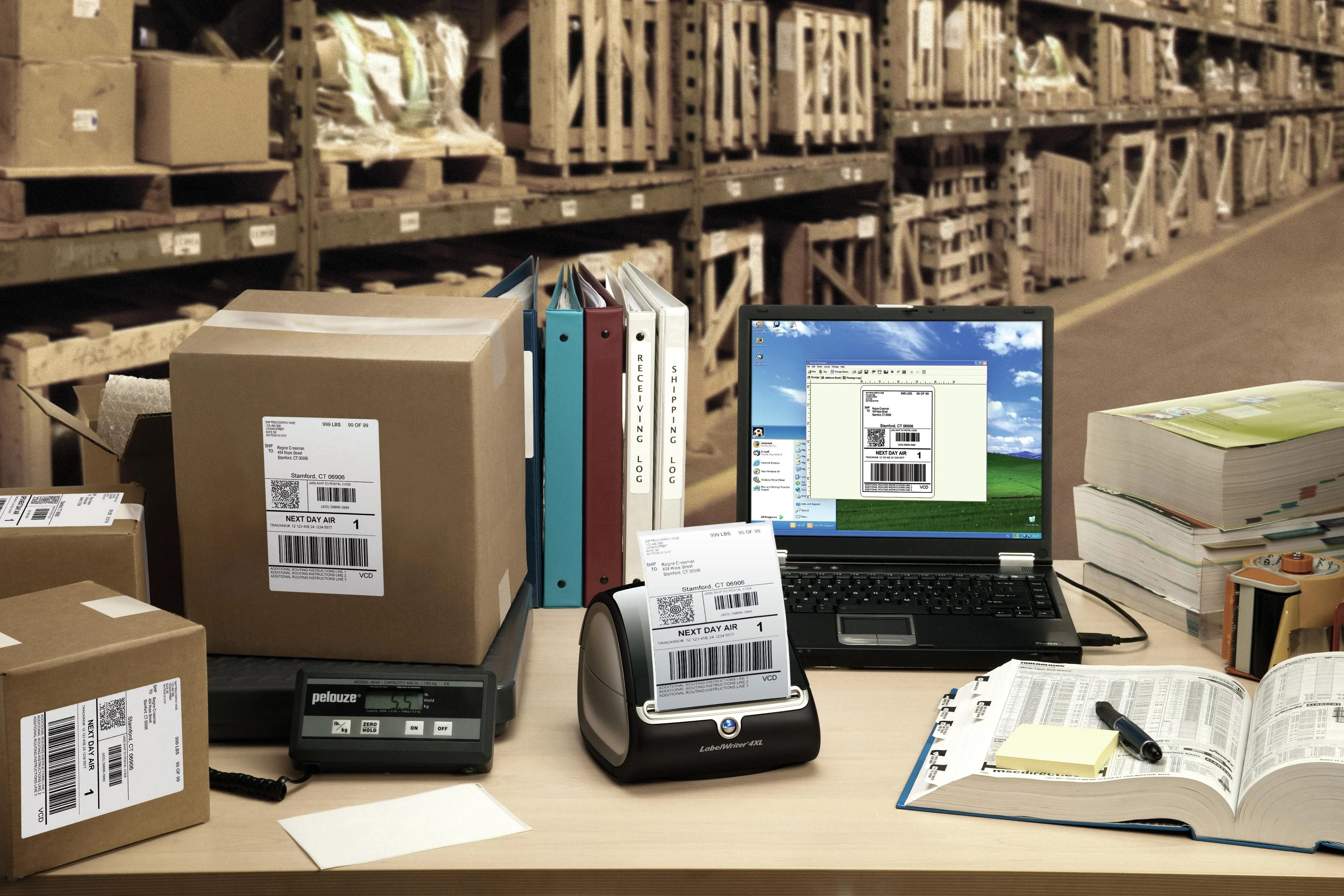 DYMO LabelWriter 4XL, juodas and baltas label spausdintuvas, USB connected, PC, 53 labels / minute S0904950