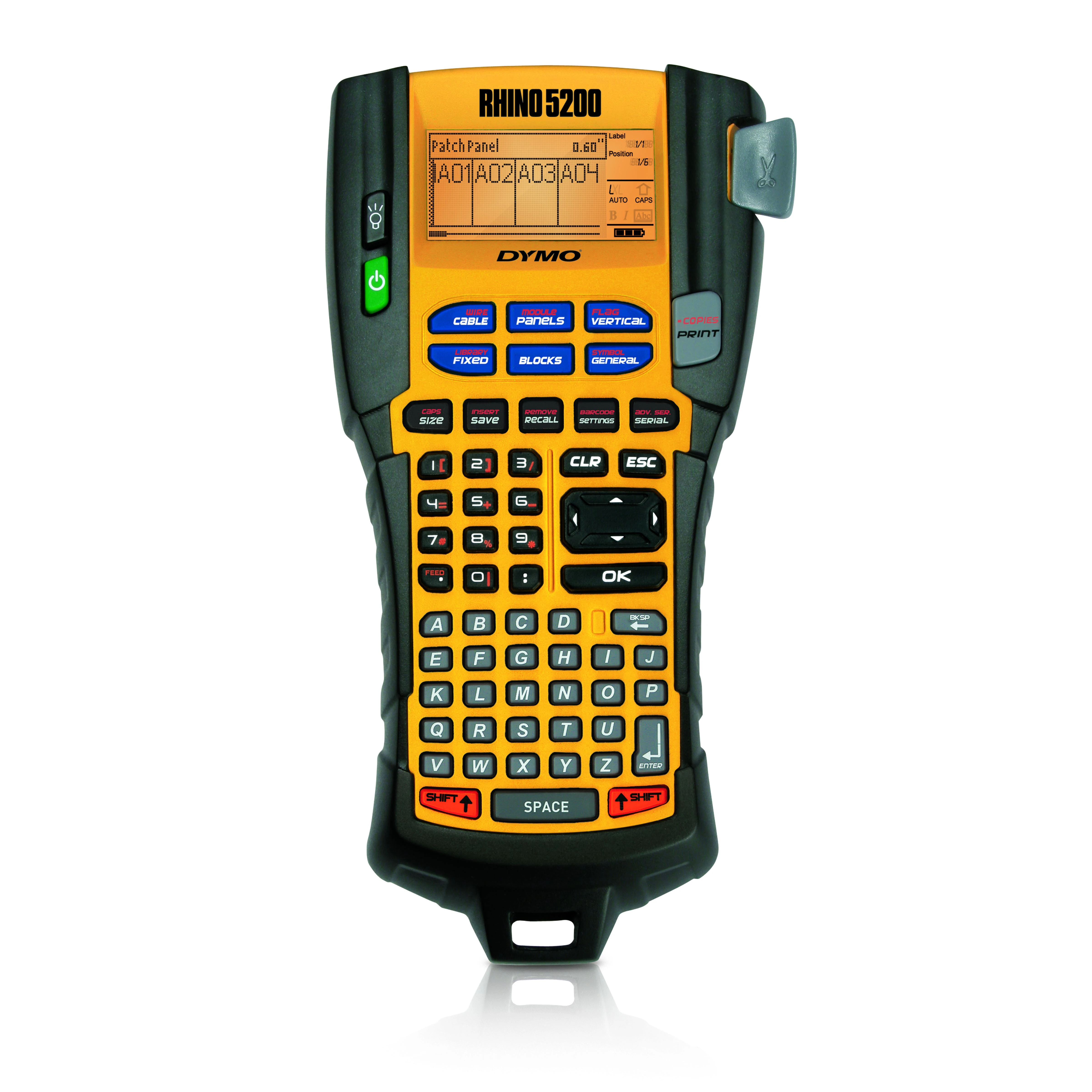 DYMO RHINO 5200 Kit etikečių spausdintuvas Perkėlimas terminiu būdu 180 x 180 DPI ABC