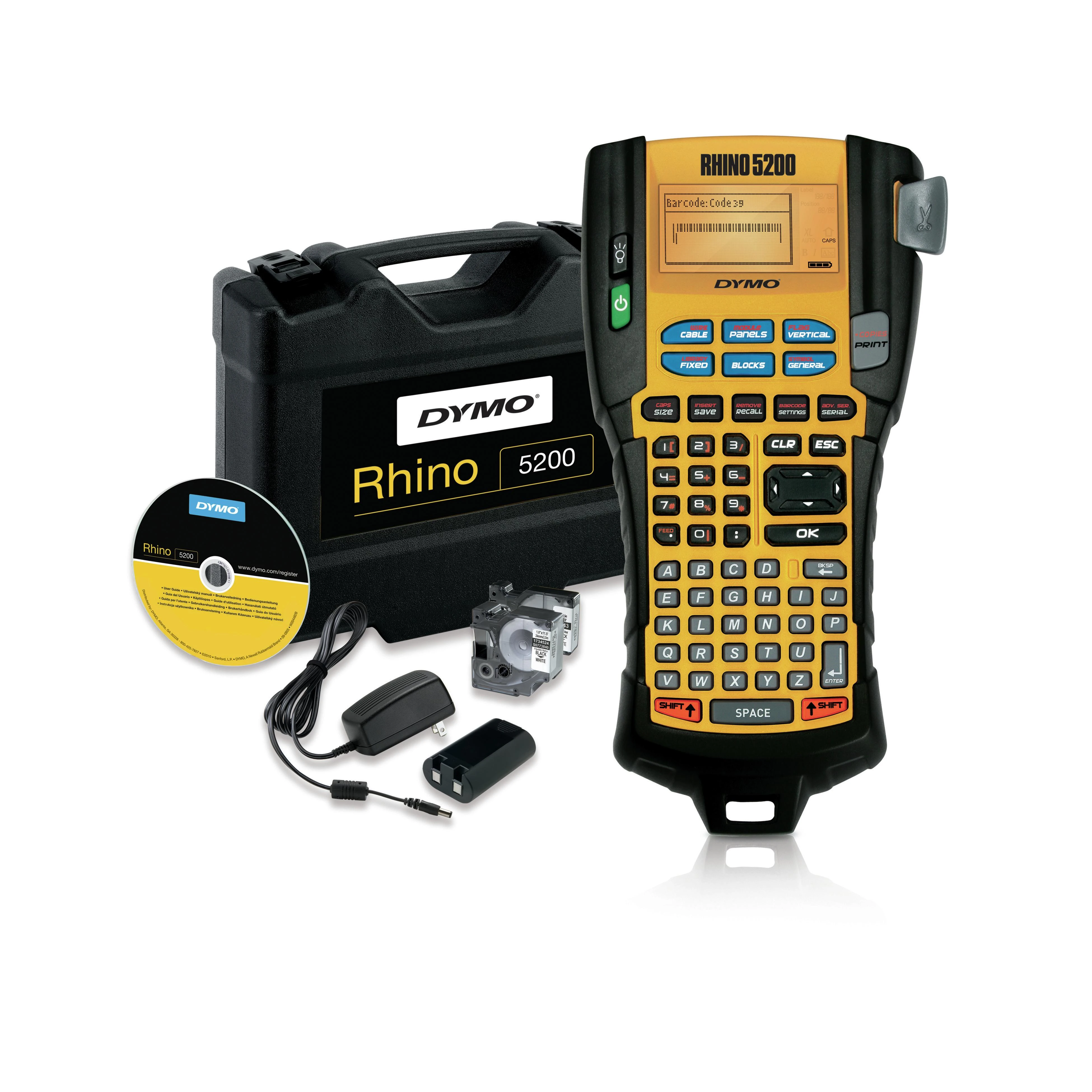 DYMO RHINO 5200 Kit etikečių spausdintuvas Perkėlimas terminiu būdu 180 x 180 DPI ABC