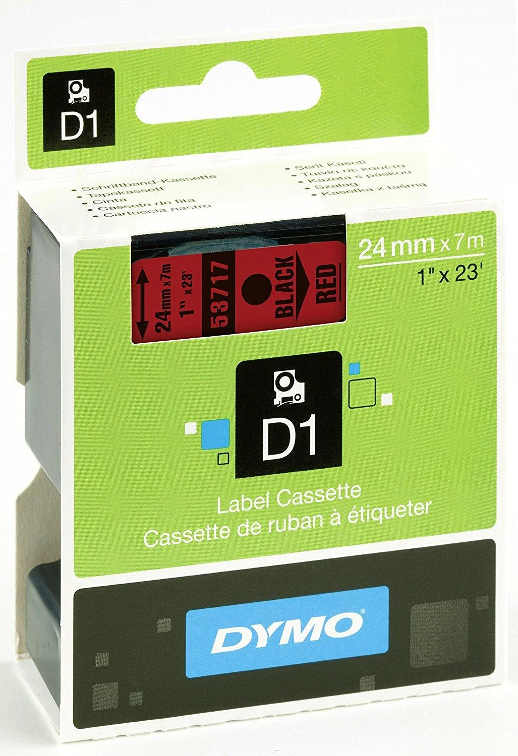 D1, prekės ženklo juosta, 24 mm, juodas tekstas ant biurokratijos, 7m - 53717 DYMO / S0720970