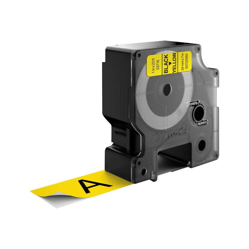 Juostelė DYMO D1 24mm x 7m, juoda ant geltono / S0720980 53718