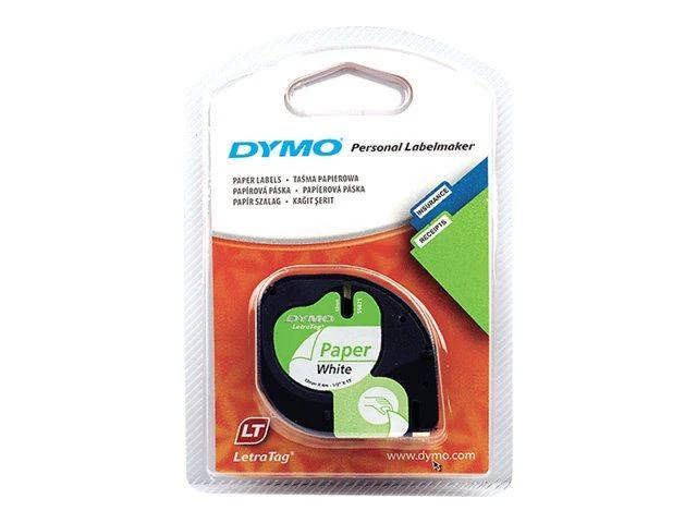 Dymo Juostelė LETRATAG, popierinė, 12x4 mm, BALTA
