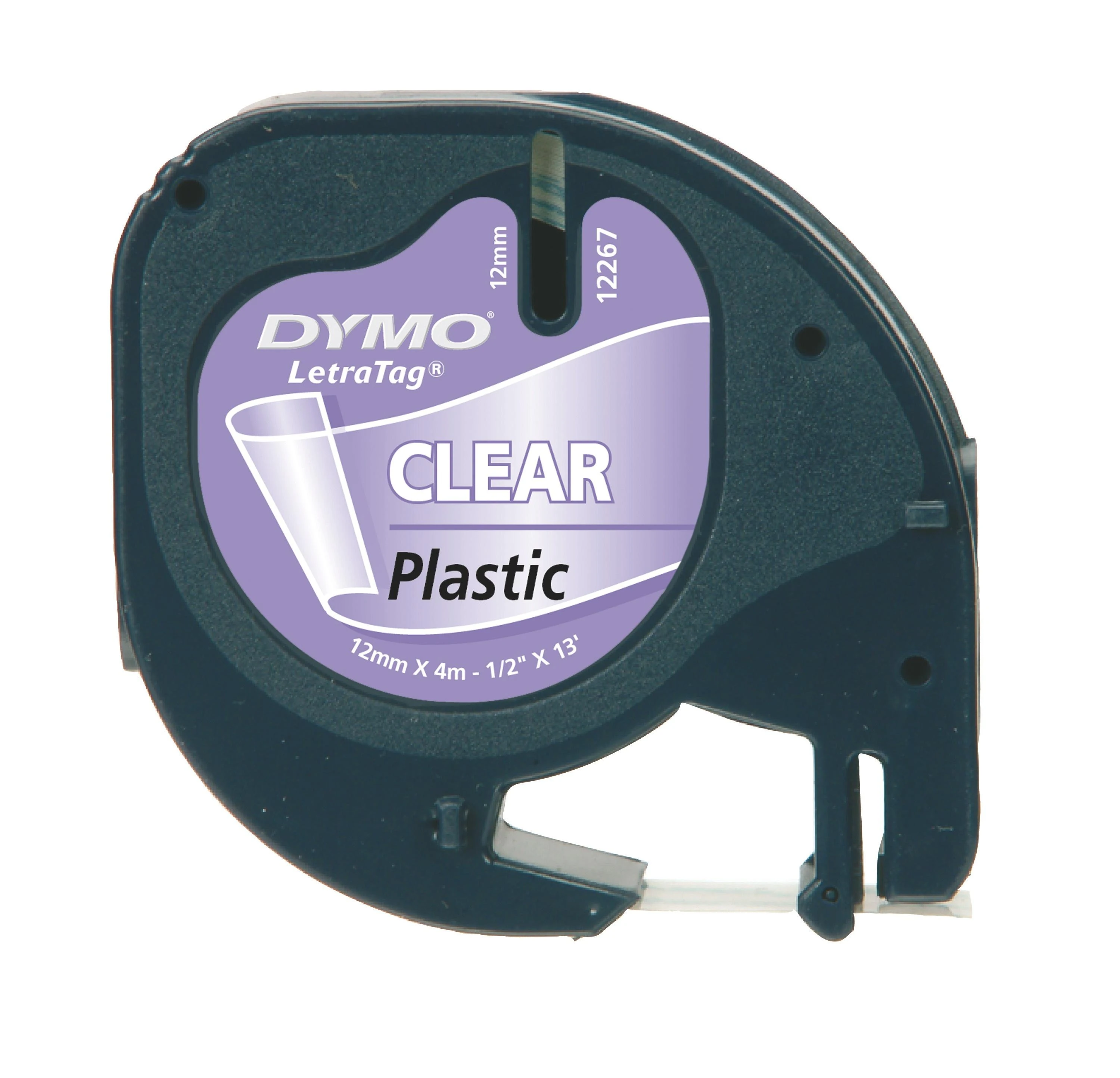 Dymo Label 12267 Skaidri/Juoda 12mm (S0721530), juostelė