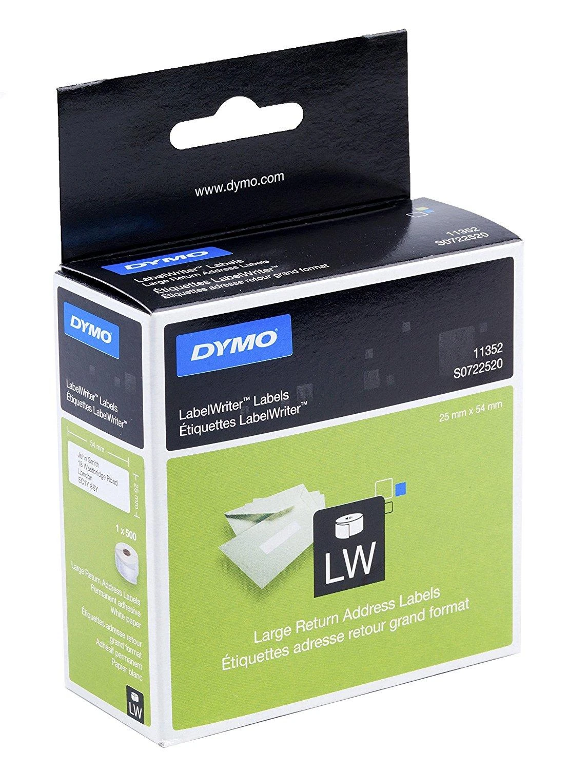 Etiketės DYMO LabelWriter 25x54 mm, 500 vnt. / S0722520 11352