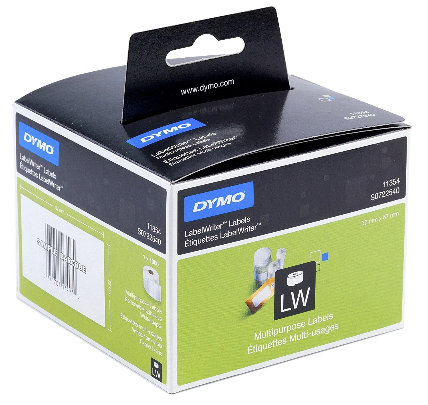 Etiketės DYMO LabelWriter 32x57 mm, 1000 vnt. / S0722540 11354
