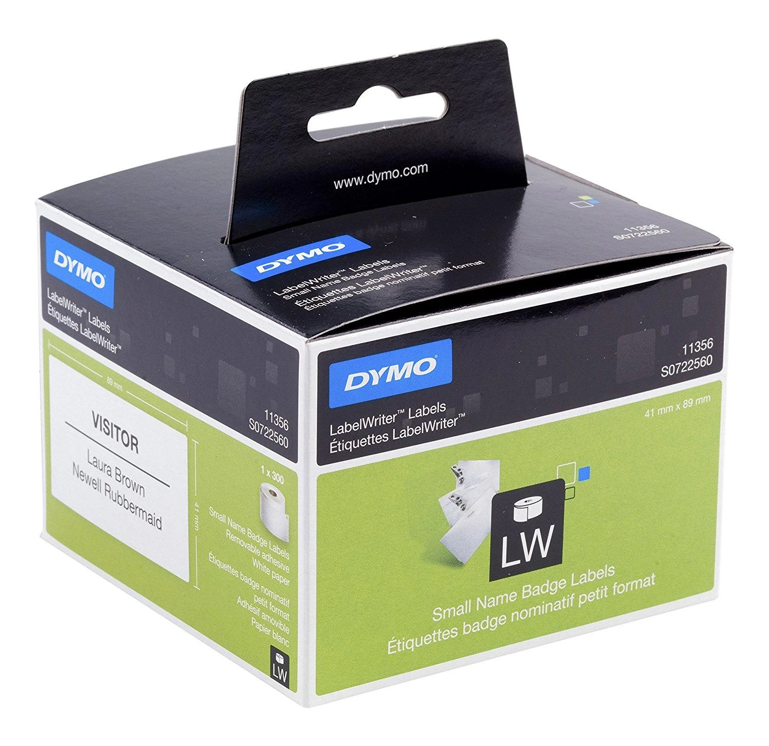 Etiketės DYMO Labelwriter 89x41 mm, 300 vnt, BALTA