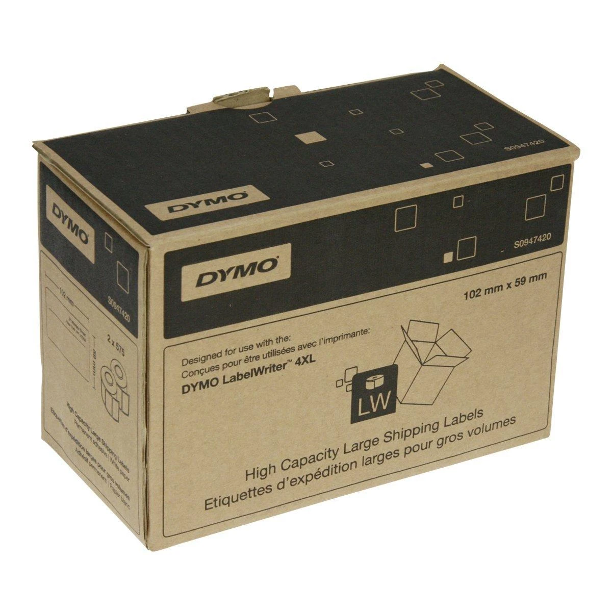 DYMO didelės talpos didelis siuntimas 102x59 mm (2 ritiniai) S0947420